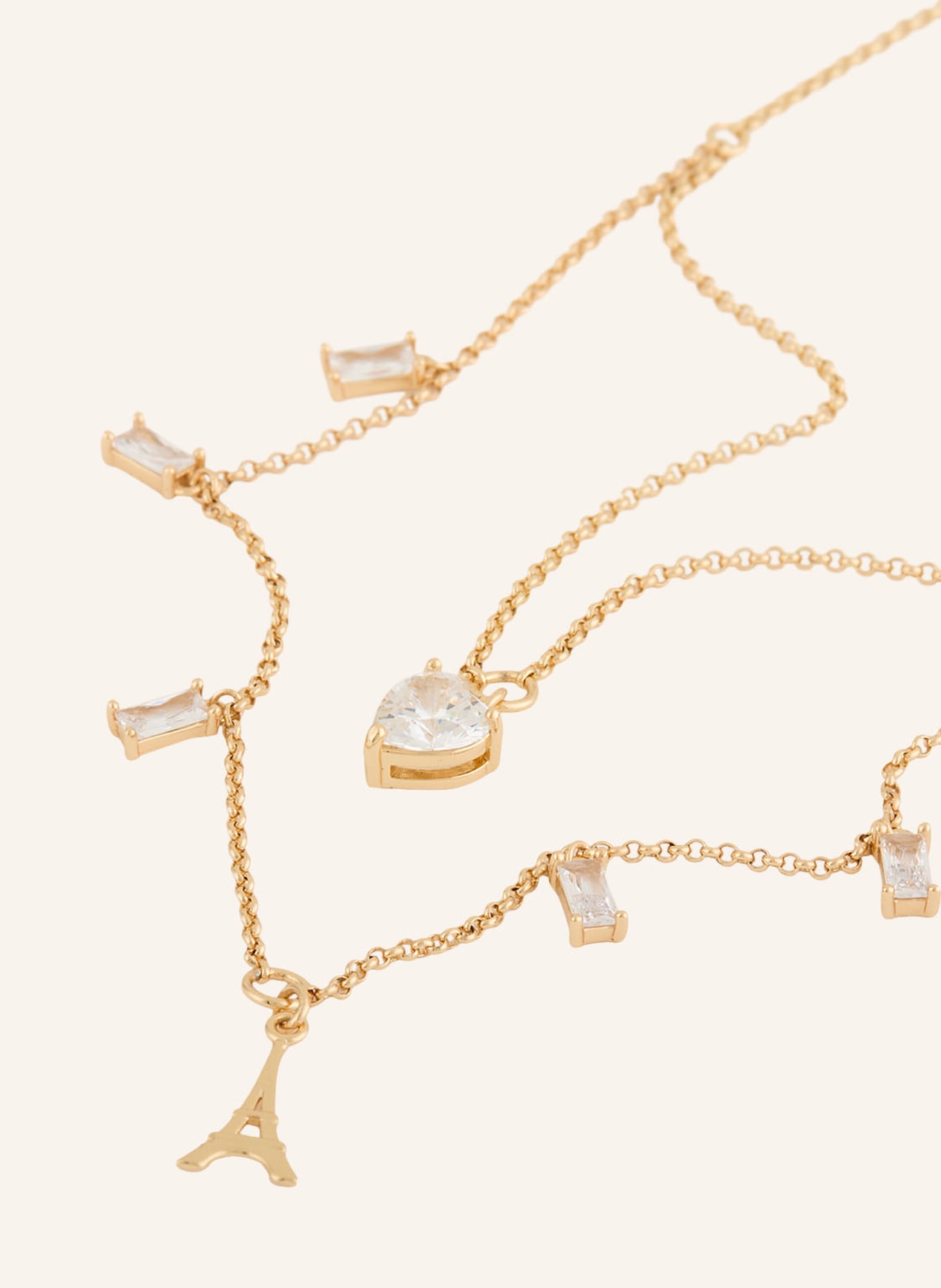 maje Halskette: GOLD / WEISS