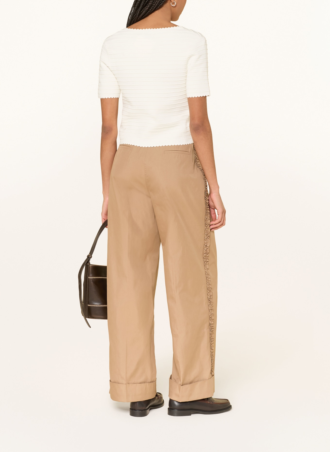 CLAUDIE PIERLOT Strickshirt mit Cut-outs: ECRU