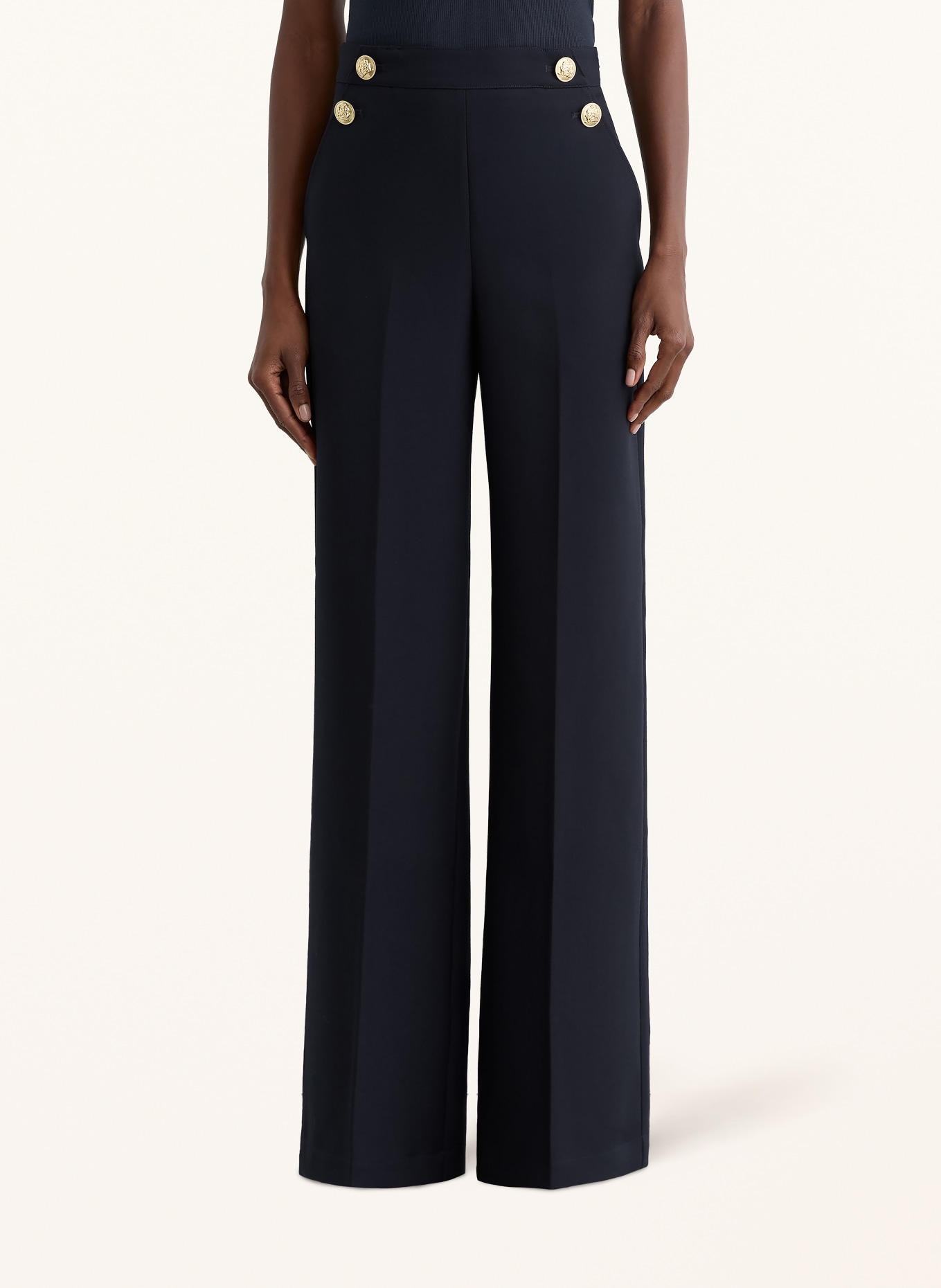 REISS Spodnie z marleny CARLEY: GRANATOWY