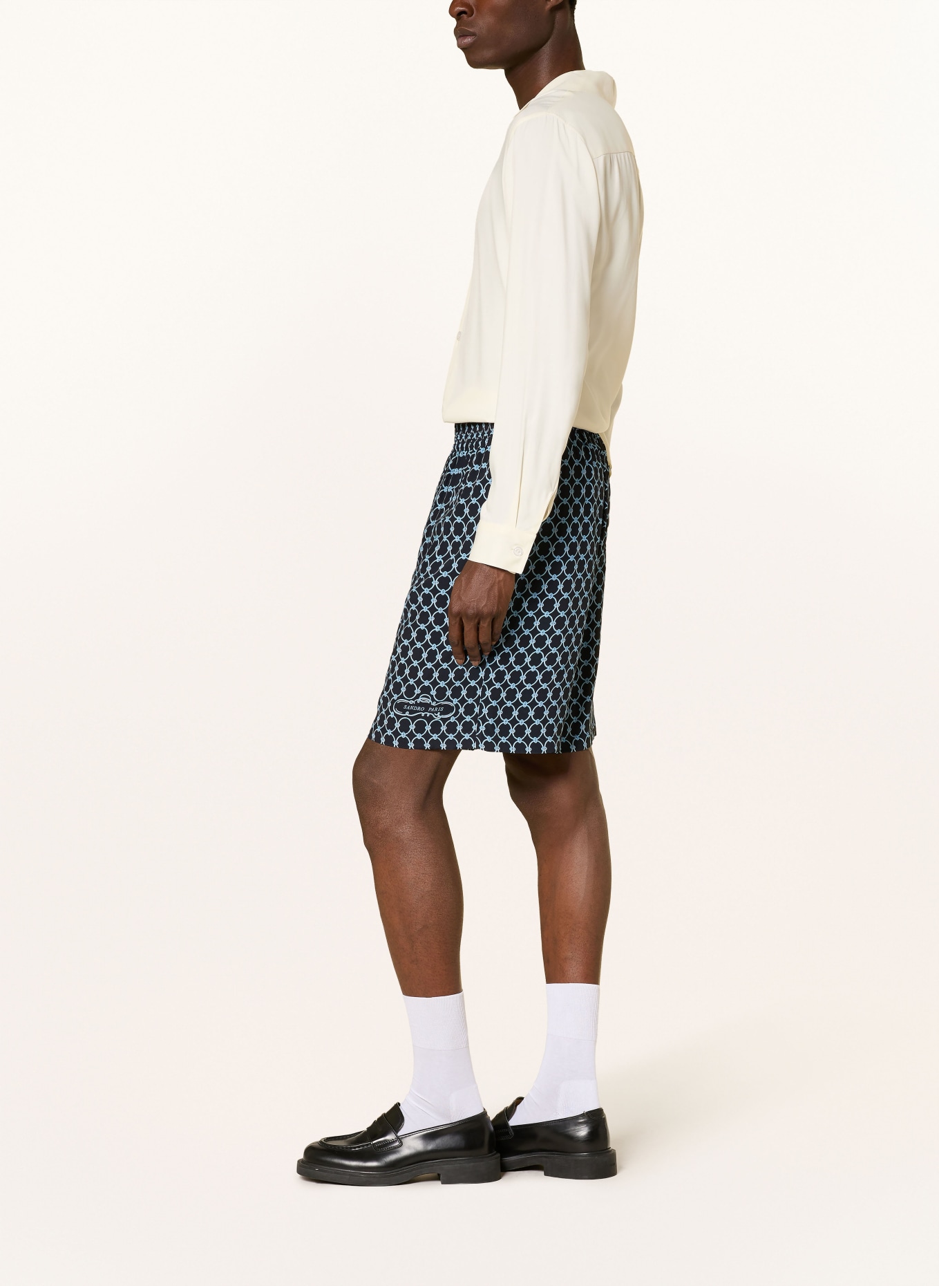 SANDRO Shorts: DUNKELBLAU / HELLBLAU / WEISS