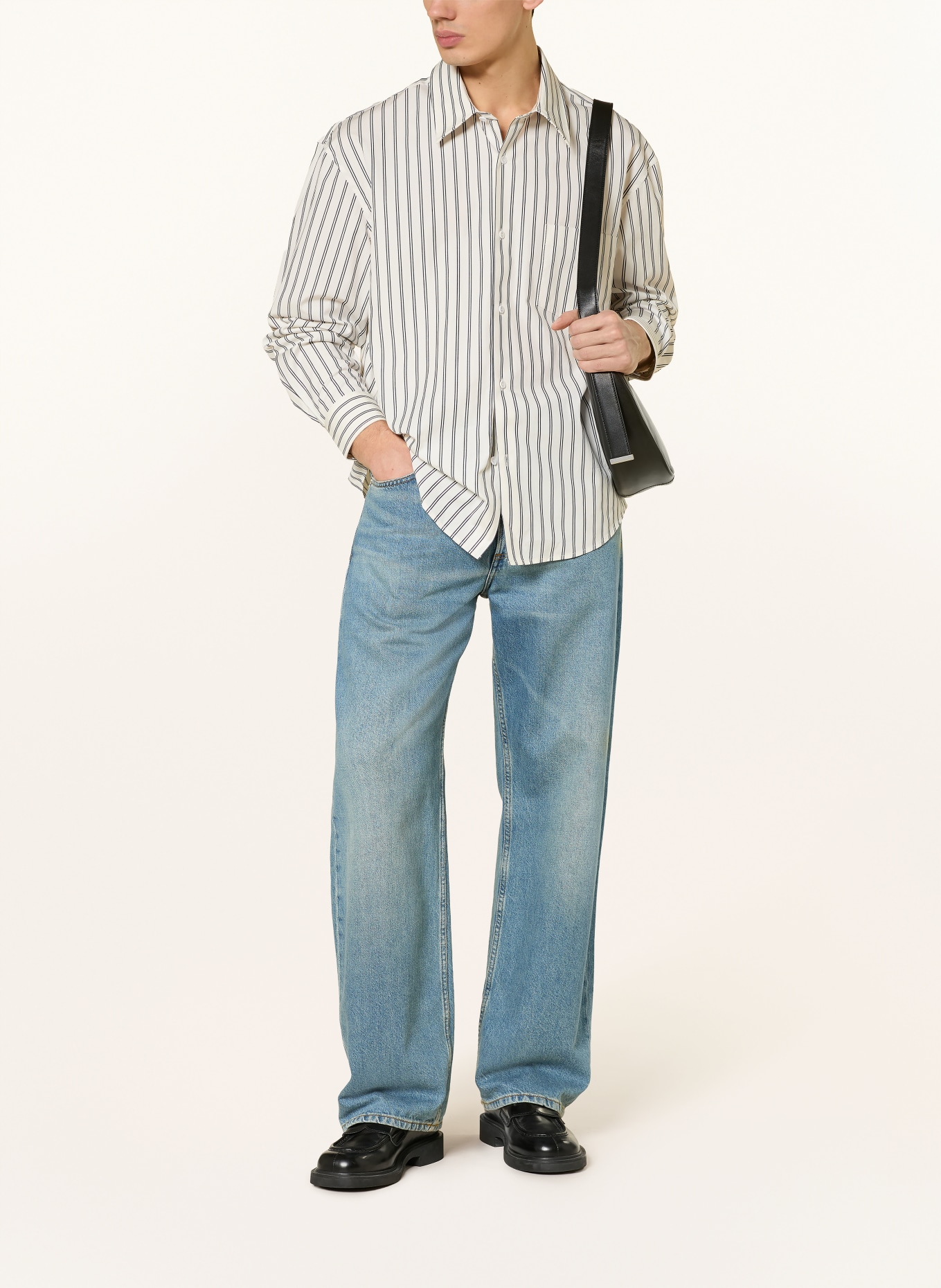 SANDRO Hemd Comfort Fit: HELLGRAU / SCHWARZ