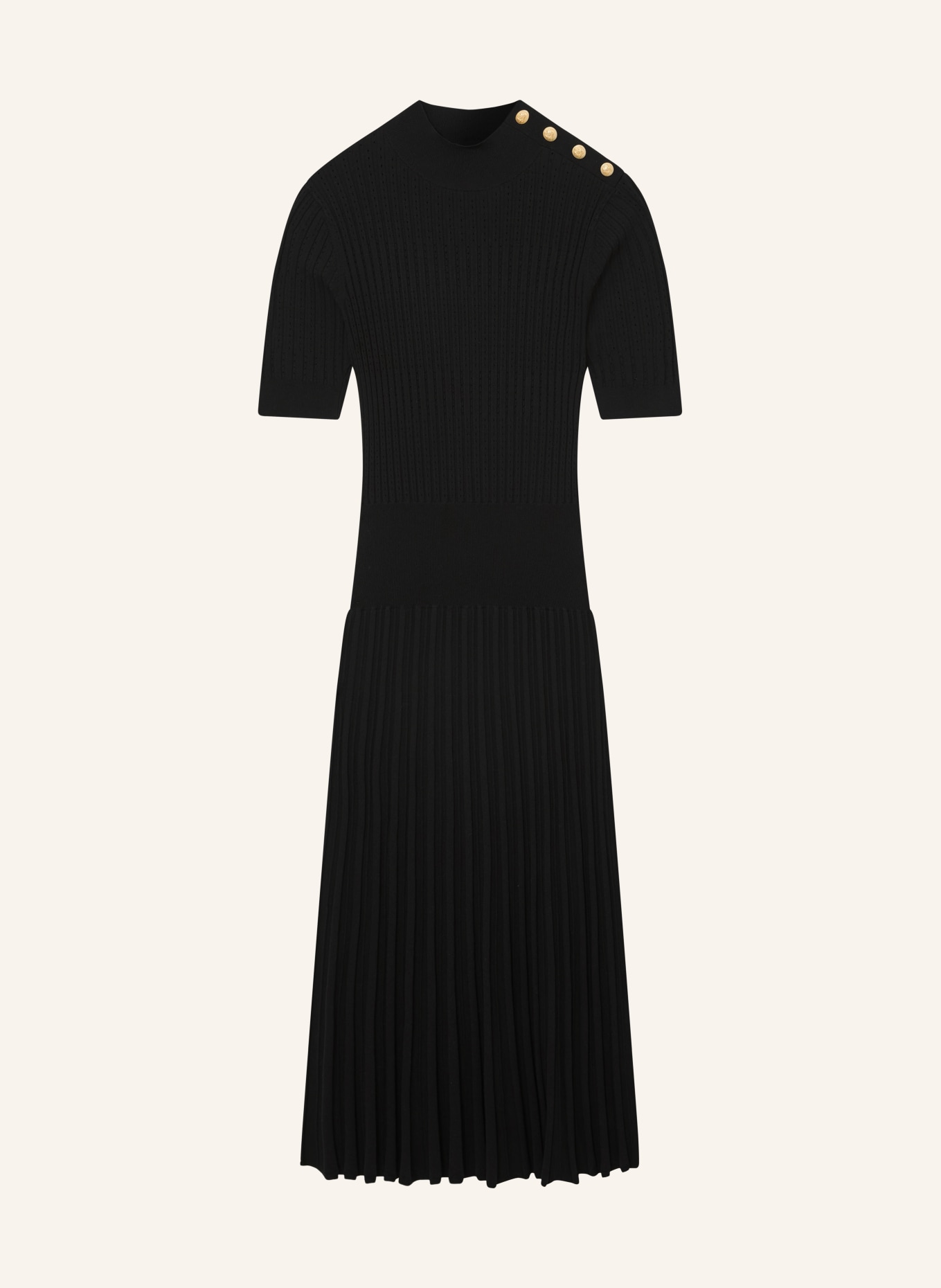 REISS Gebreide jurk HARRIETT: ZWART