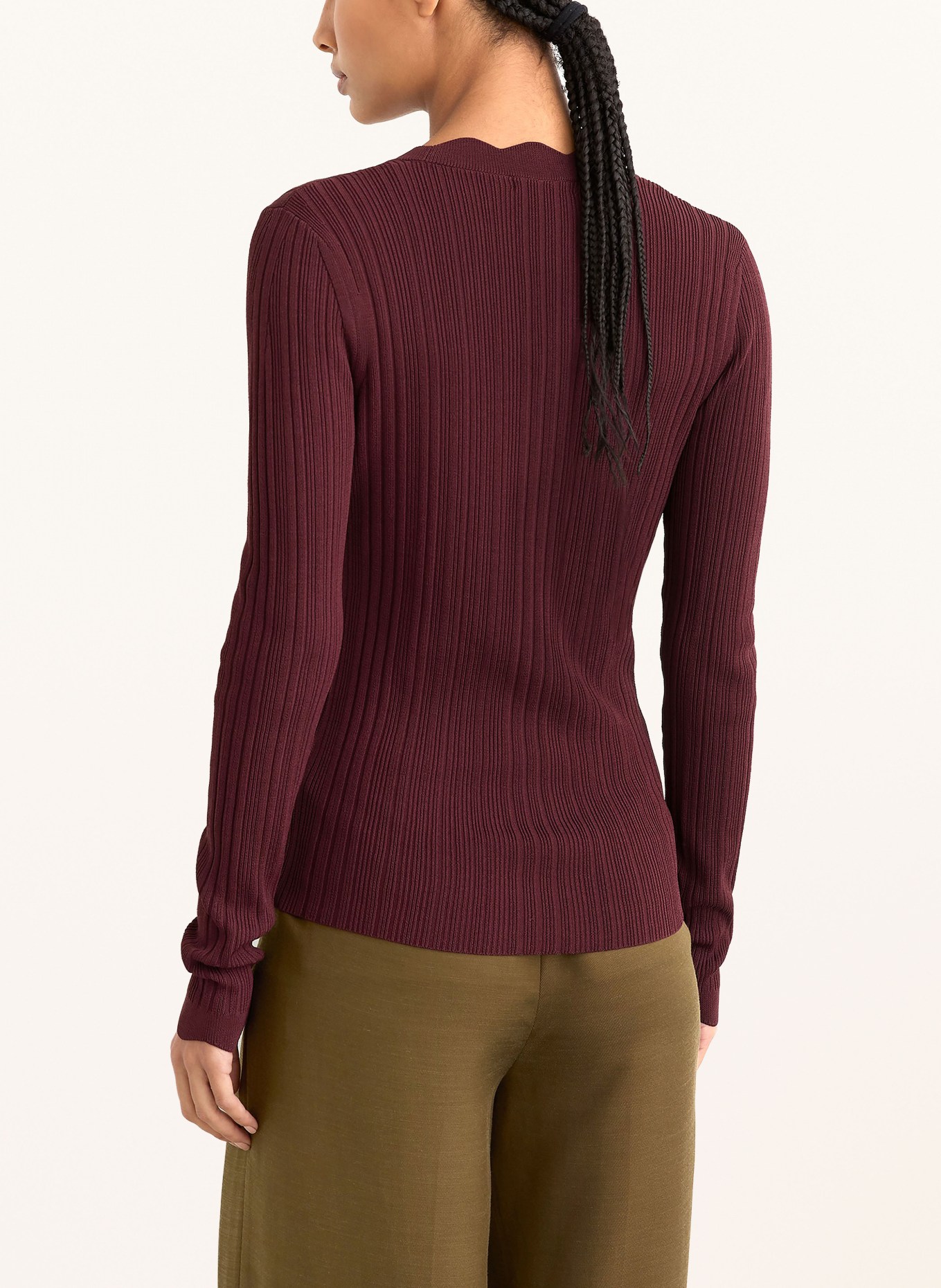 REISS Strickjacke VINNY: DUNKELROT