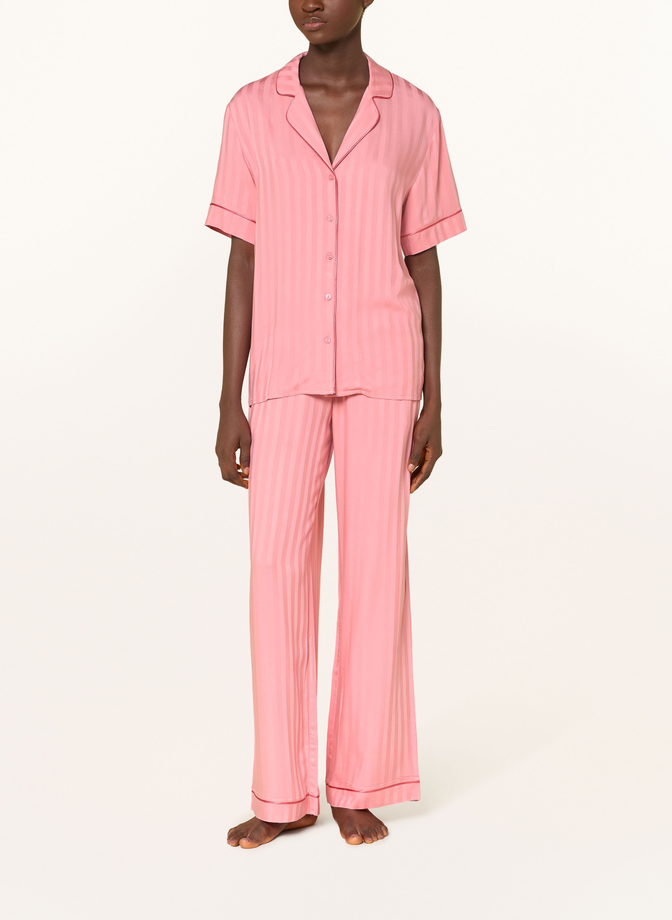 Triumph Lounge kalhoty AMOURETTE JACQUARD: RŮŽOVÁ / RŮŽOVÁ