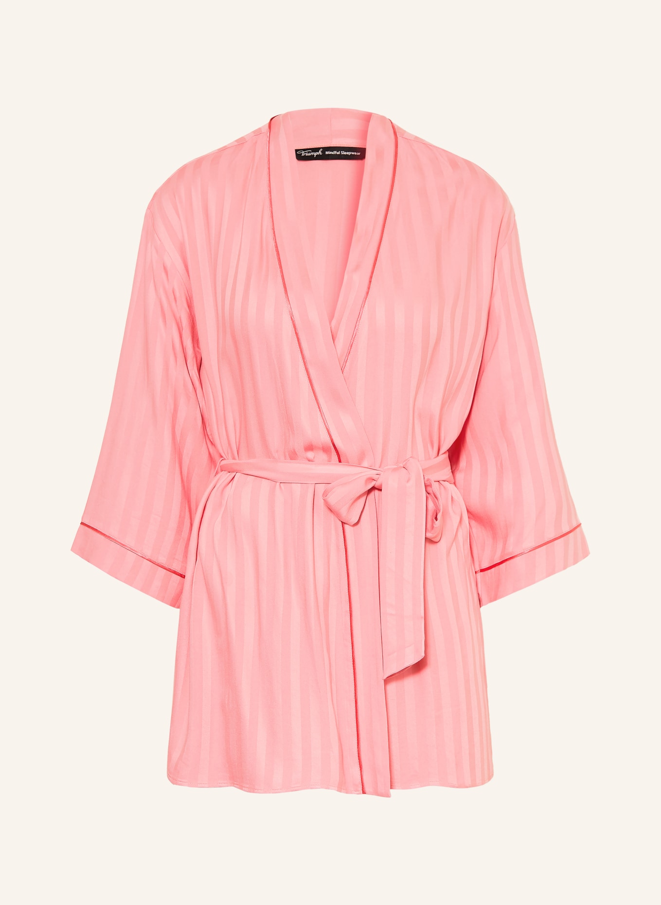 Triumph AMOURETTE women's dressing gown with 3/4 sleeves: LIGHT RED