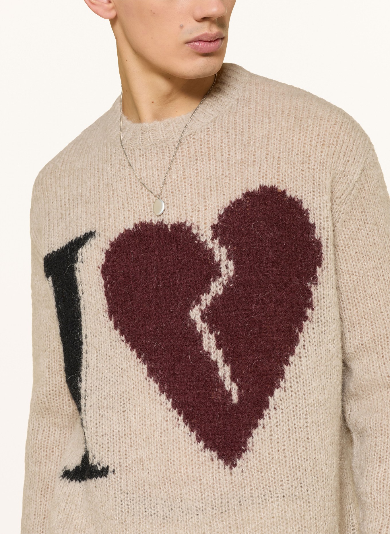 ALLSAINTS Pullover LOVER: CAMEL / DUNKELROT