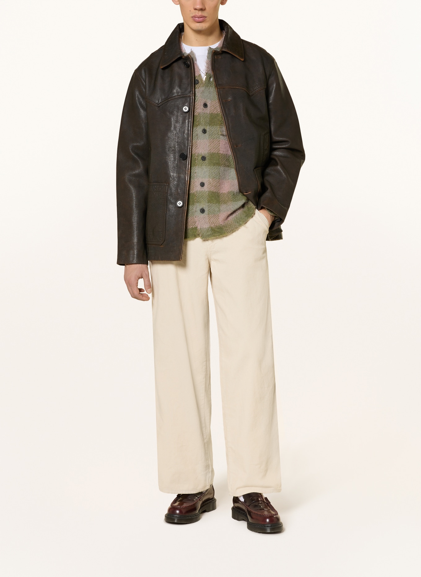 ALLSAINTS SABBATH corduroy pants, regular fit: BEIGE