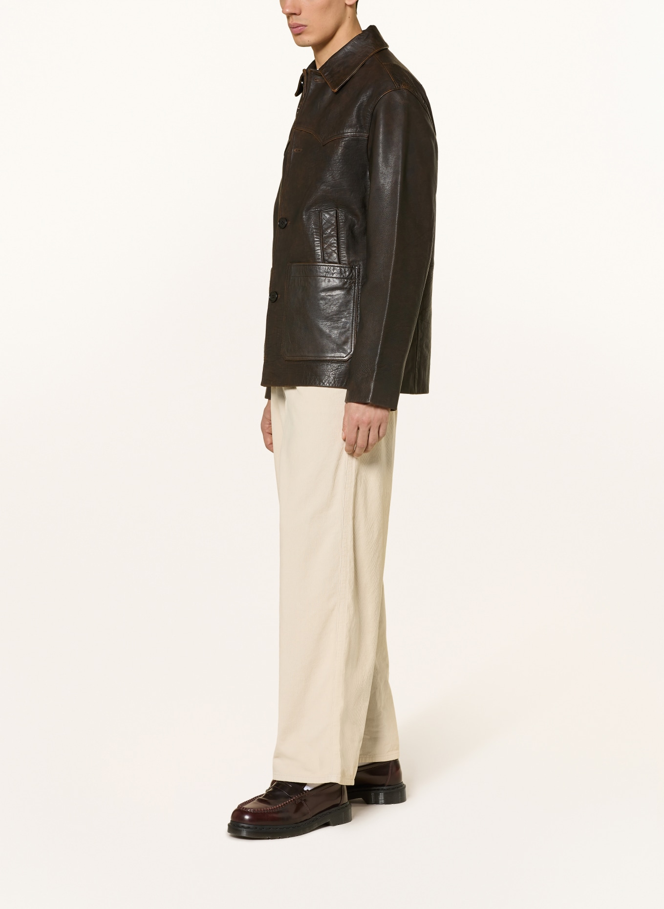 ALLSAINTS SABBATH corduroy pants, regular fit: BEIGE