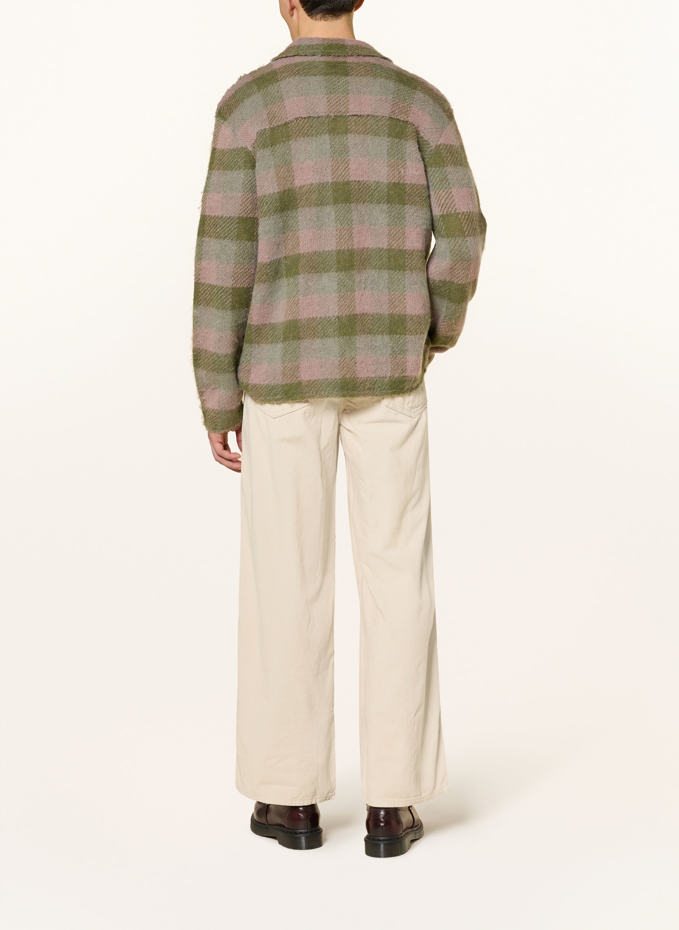 ALLSAINTS Strickhemd ADLER Comfort Fit: GRÜN / ALTROSA