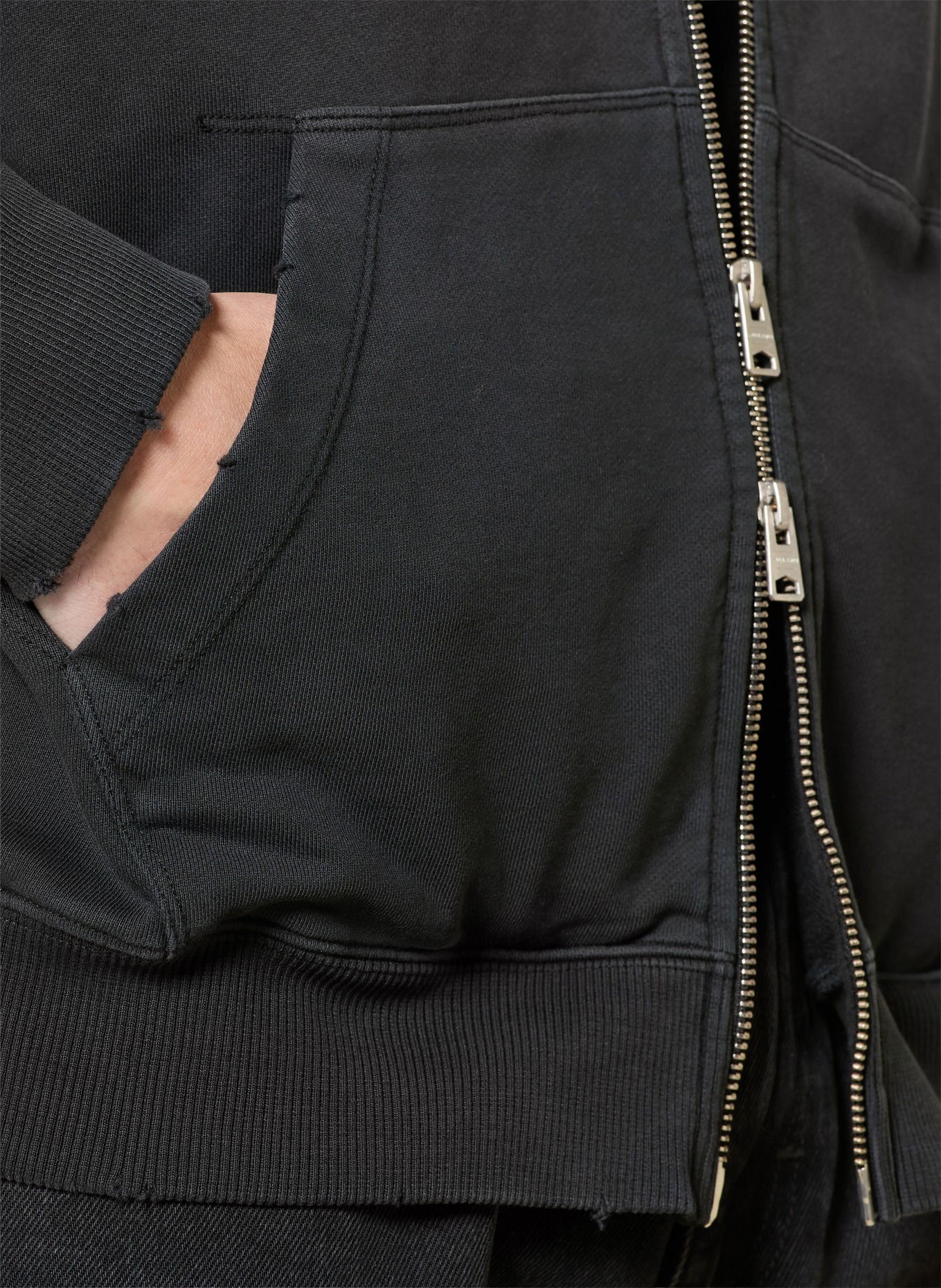 ALLSAINTS Sweatjacke TERRA: DUNKELGRAU / WEISS