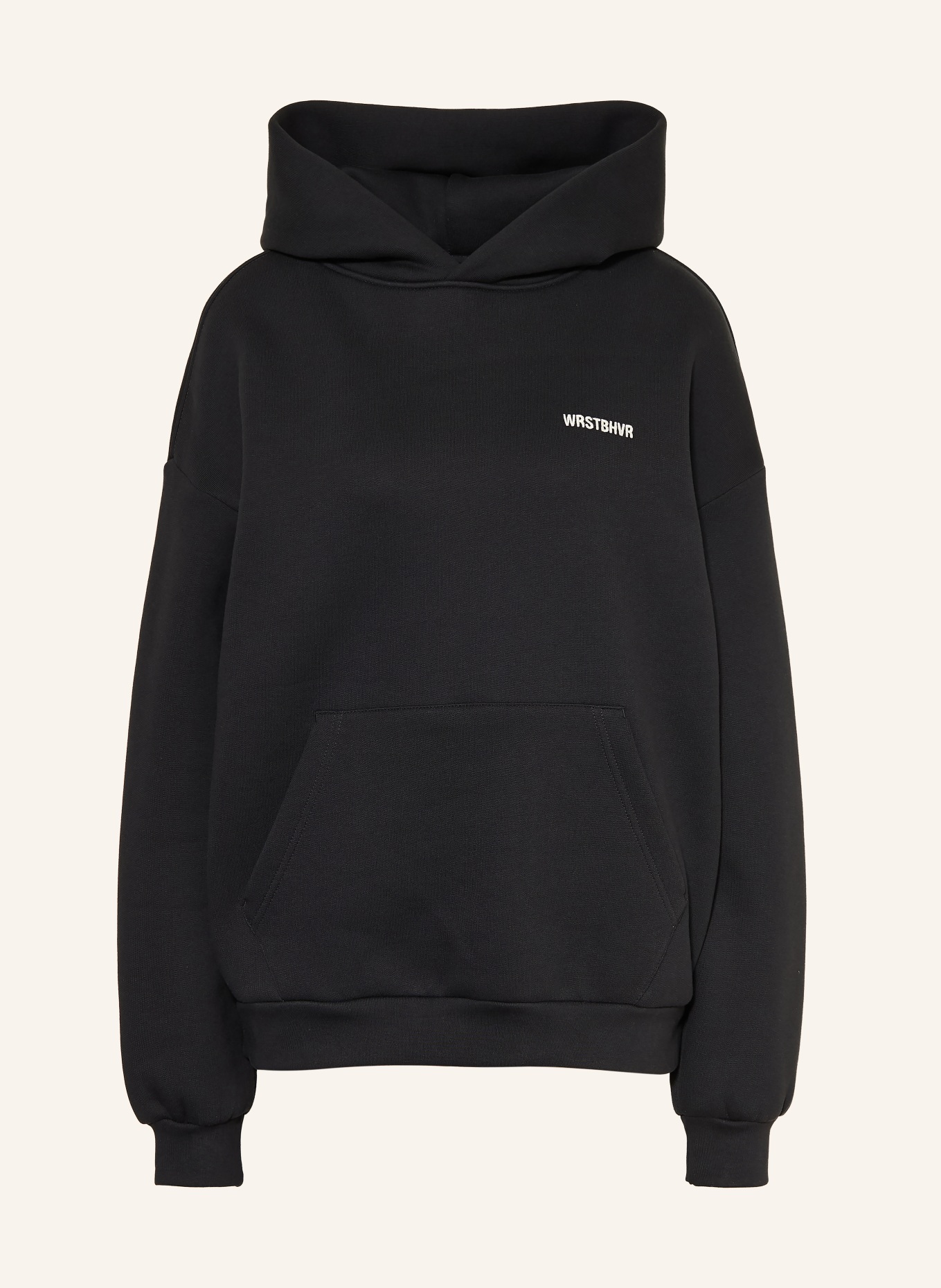 WRSTBHVR Oversized hoodie HAKO: BLACK / WHITE
