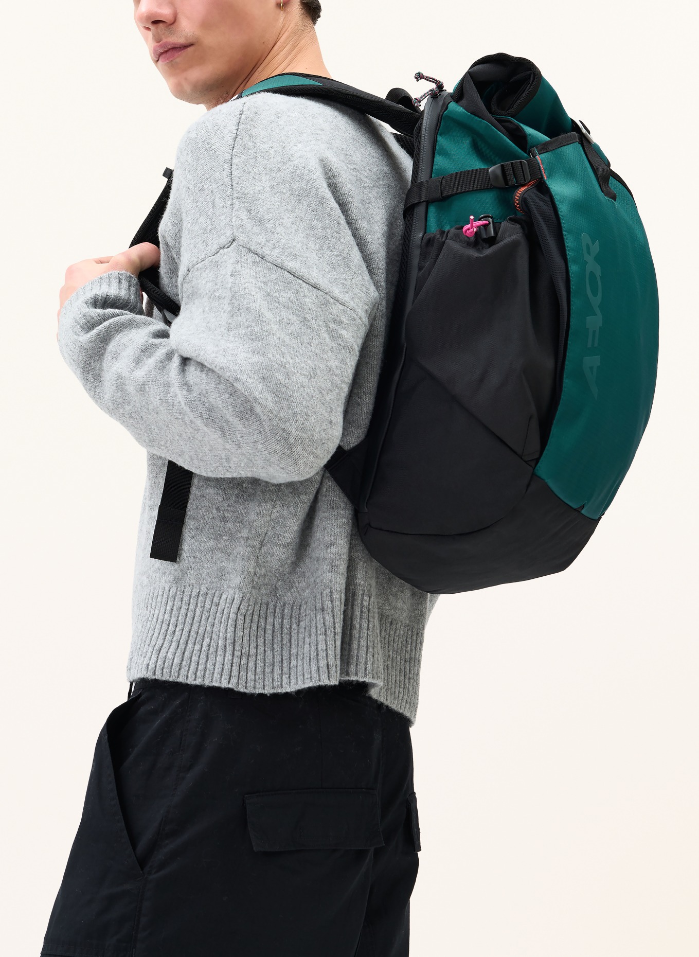 AEVOR ROLL PACK 2.0 26 l backpack with laptop compartment: TEAL / BLACK