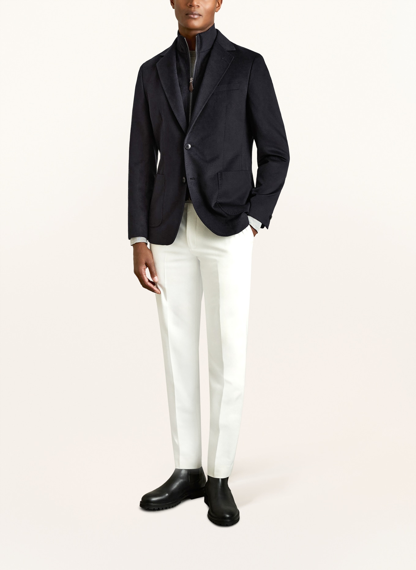 REISS Sakko PATCH Tailored Fit mit herausnehmbarer Blende: DUNKELBLAU