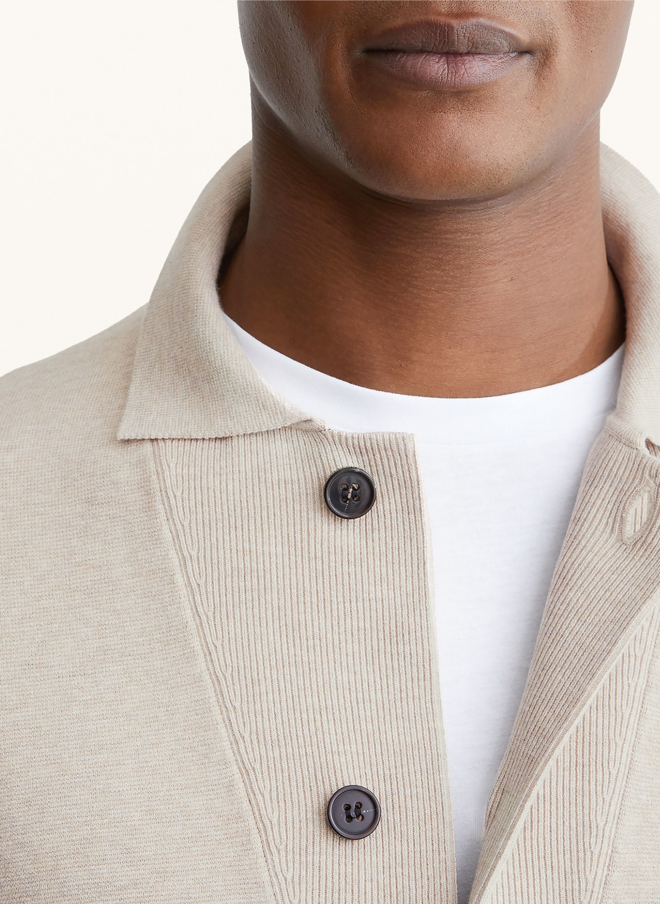 REISS PLAZA cardigan: BEIGE