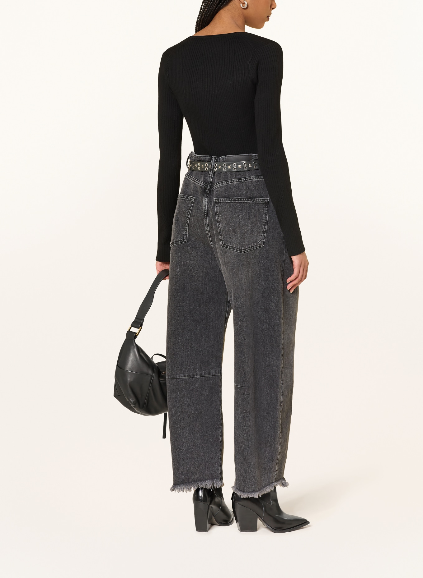 ALLSAINTS Dlouhé rukávy CRUZ: ČERNÁ