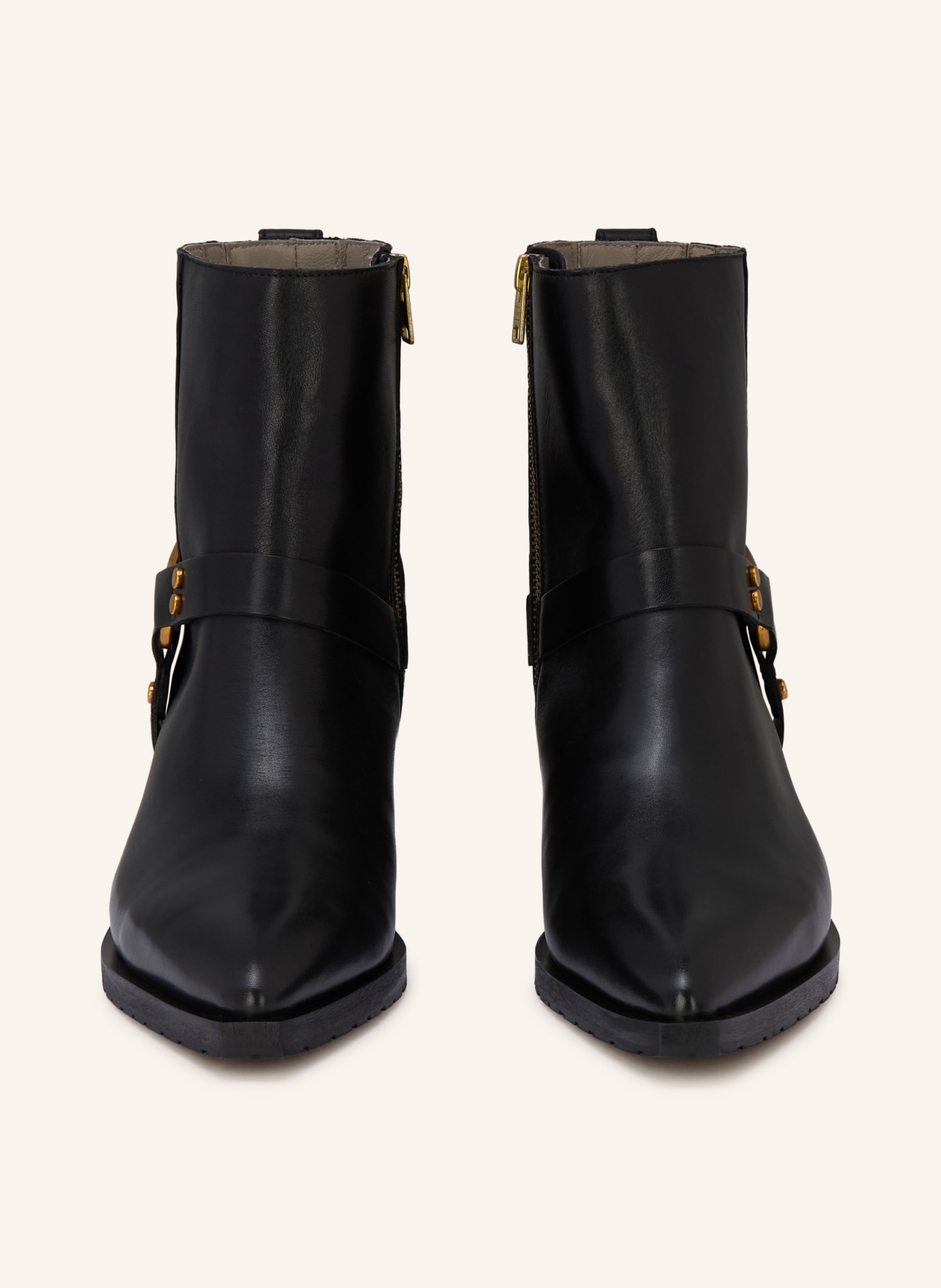 ALLSAINTS Stiefeletten FOX: SCHWARZ / GOLD