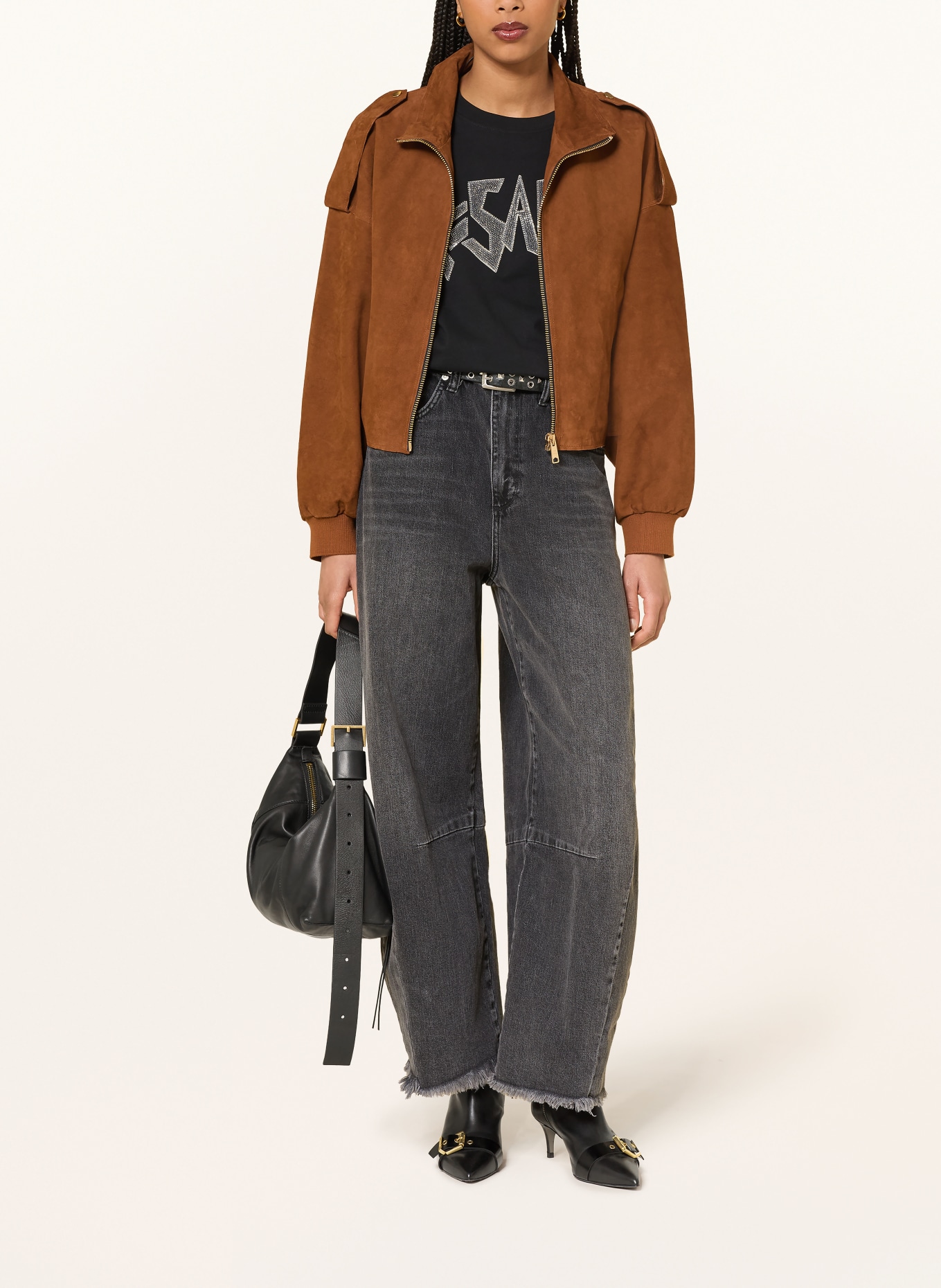 ALLSAINTS Lederjacke LOWDEN: BRAUN