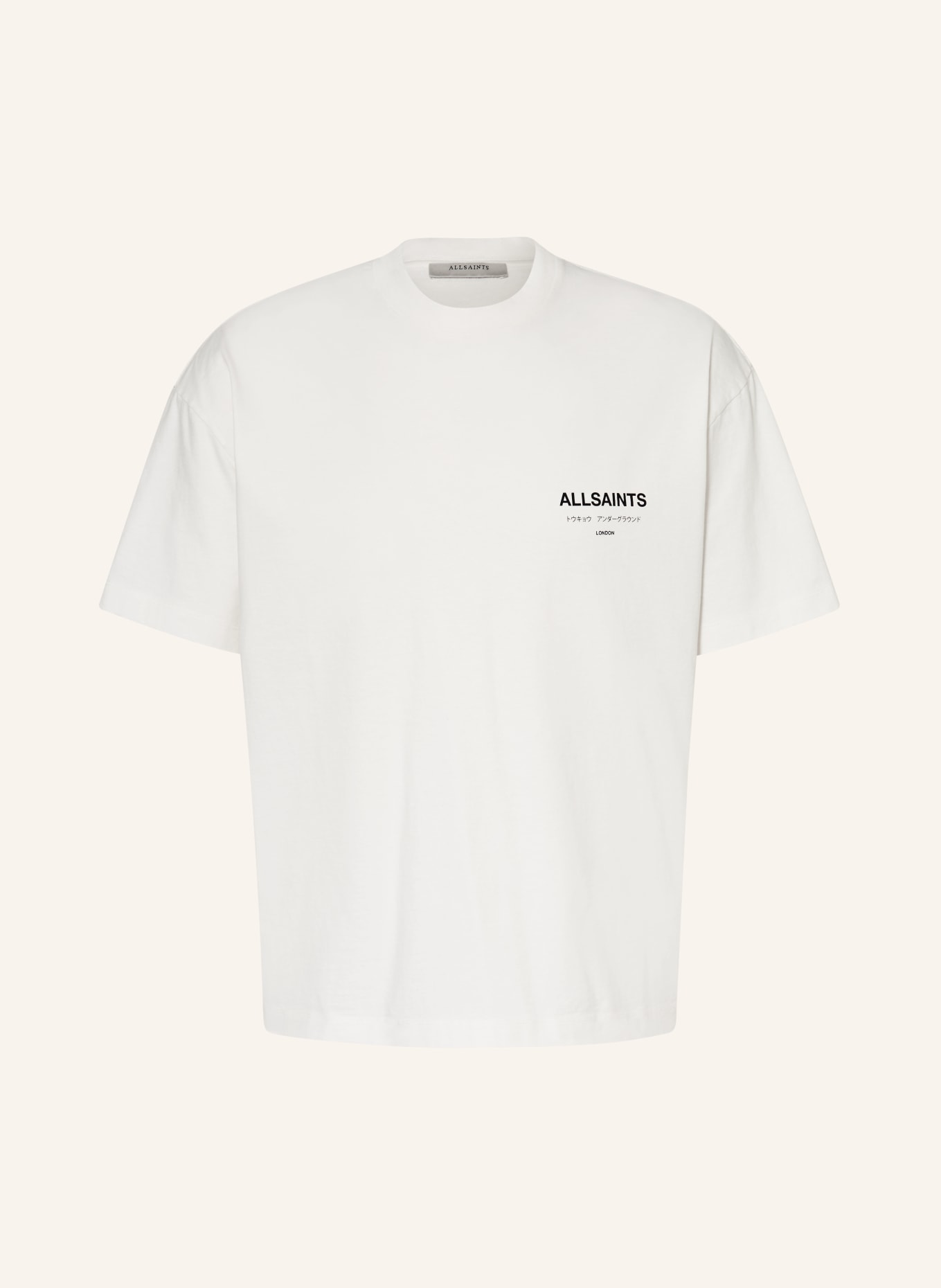 ALLSAINTS T-Shirt UNDERGROUND ETTA: CREME / SCHWARZ