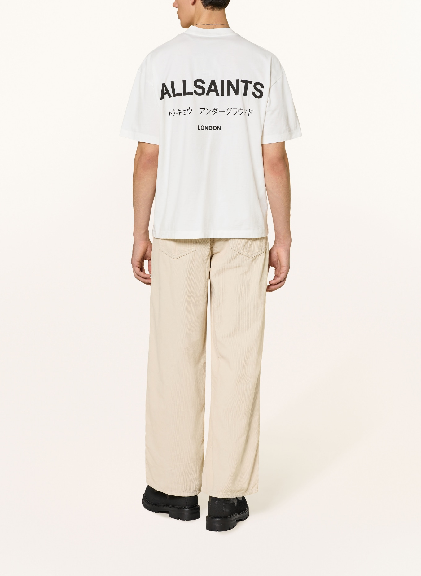 ALLSAINTS T-Shirt UNDERGROUND ETTA: CREME / SCHWARZ