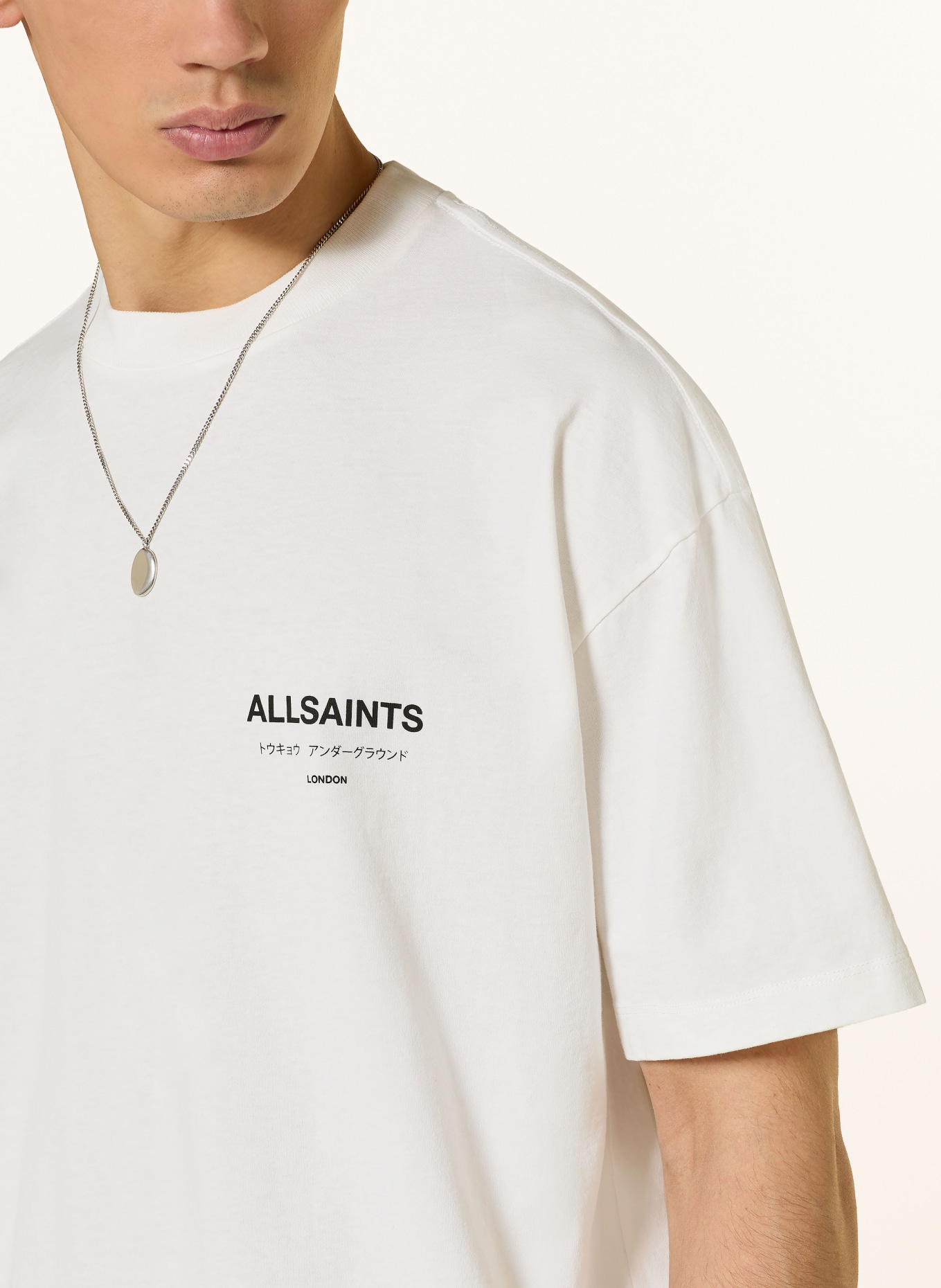 ALLSAINTS T-Shirt UNDERGROUND ETTA: CREME / SCHWARZ