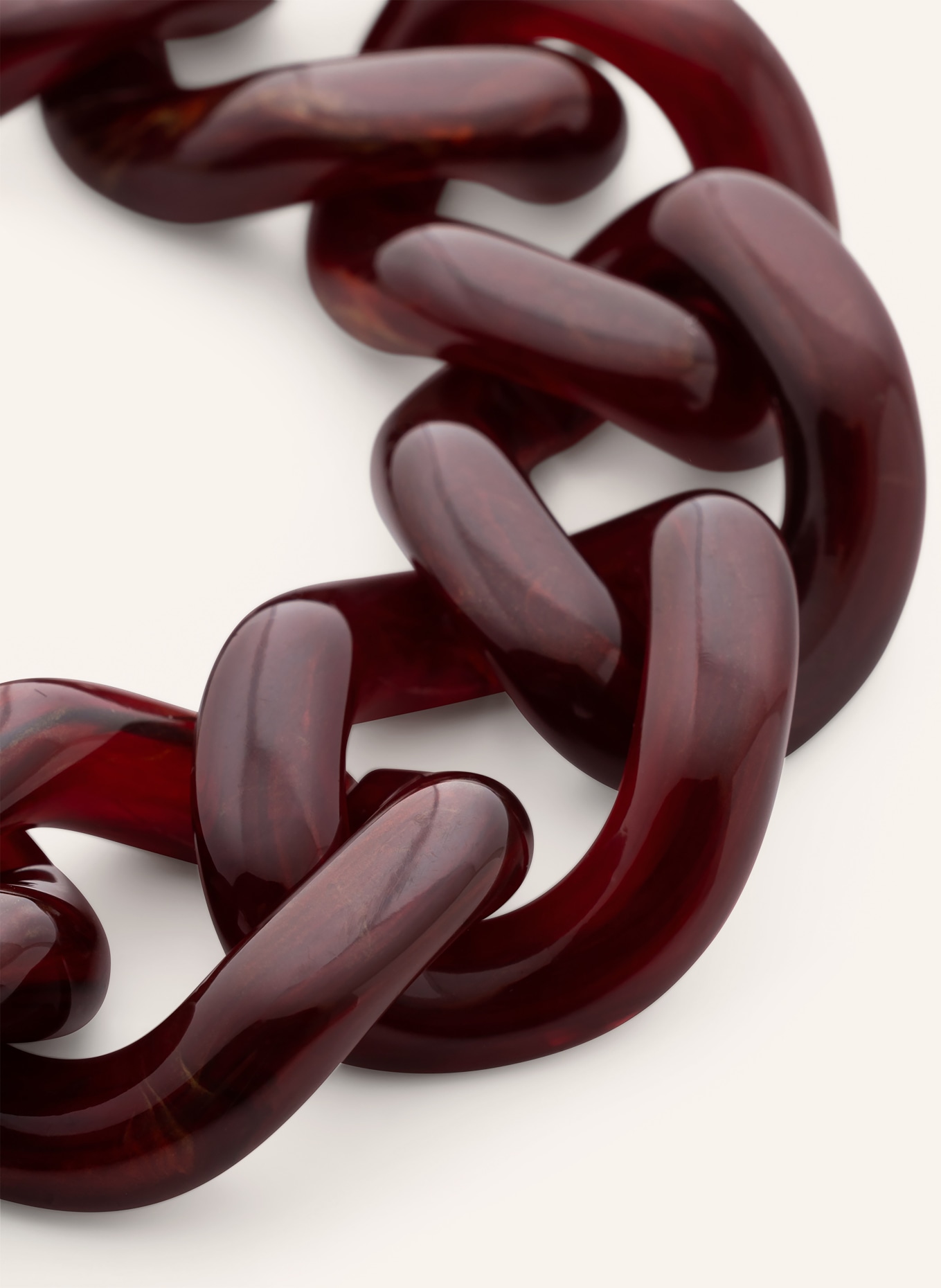 VANESSA BARONI Náramek BORDEAUX MARBLE: TMAVĚ ČERVENÁ / ZLATÁ