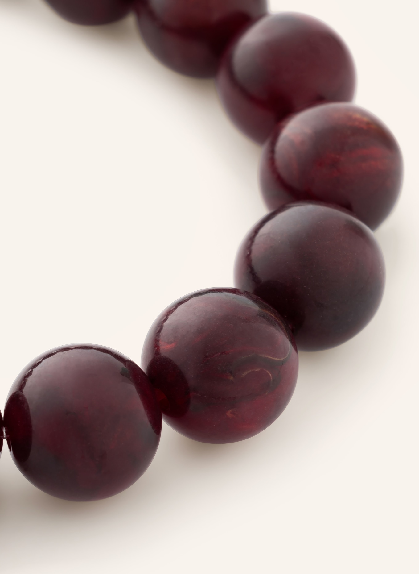 VANESSA BARONI Náramek BORDEAUX MARBLE: TMAVĚ ČERVENÁ / ZLATÁ