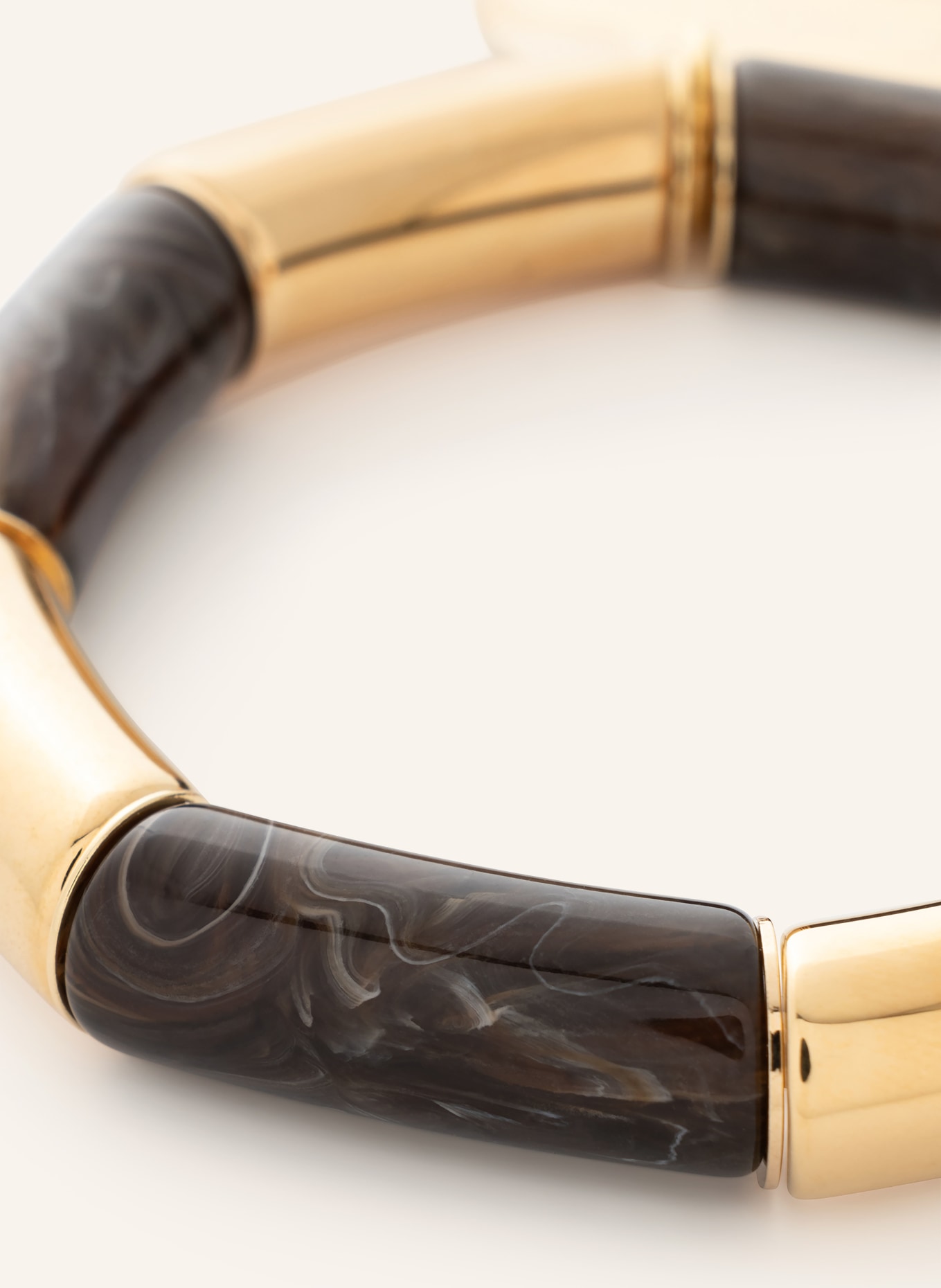 VANESSA BARONI náramek: TMAVĚ HNĚDÁ / ZLATÁ