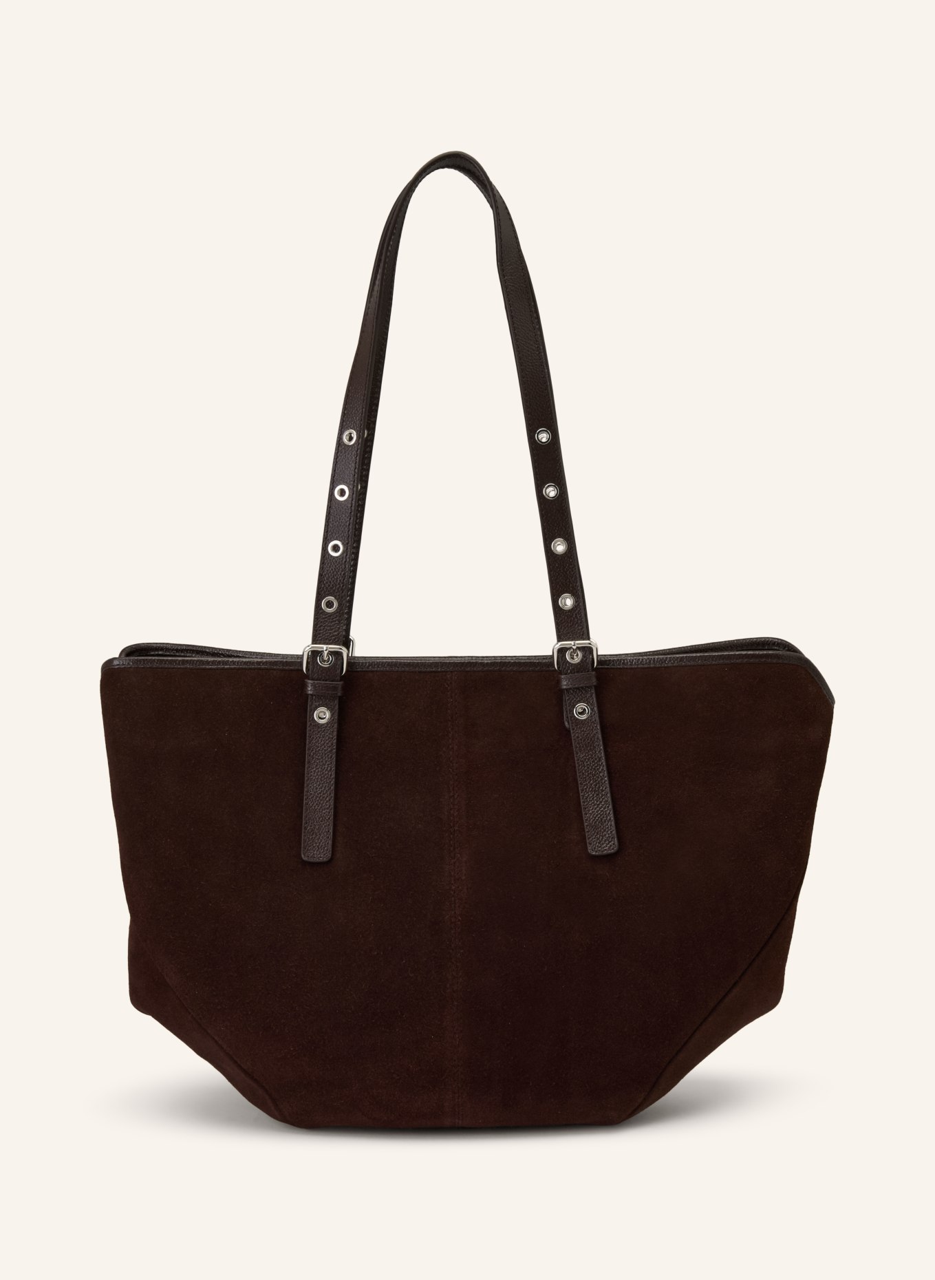 NÚNOO Shopper NORA: DUNKELBRAUN / SILBER