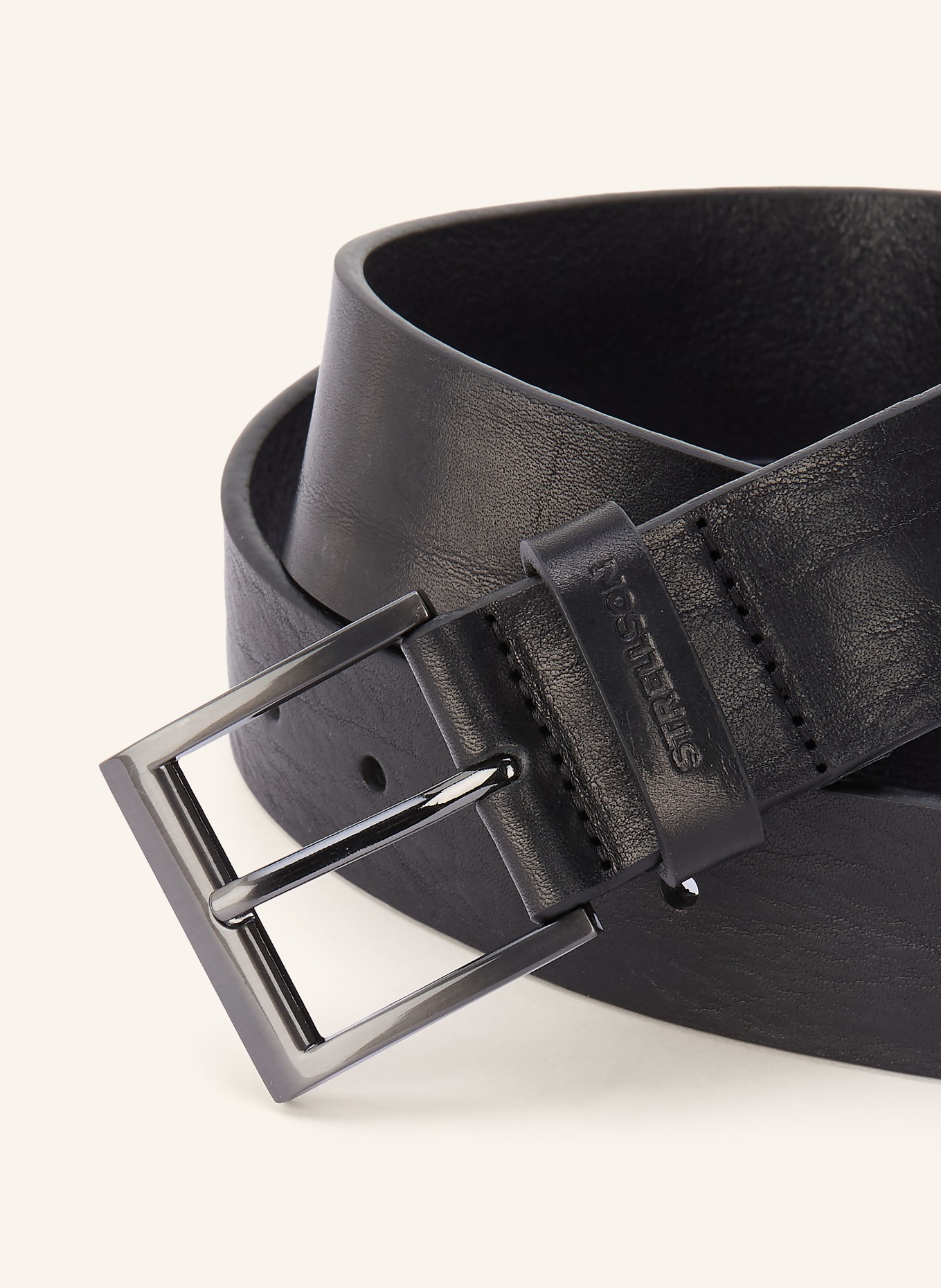 STRELLSON leather belt: BLACK