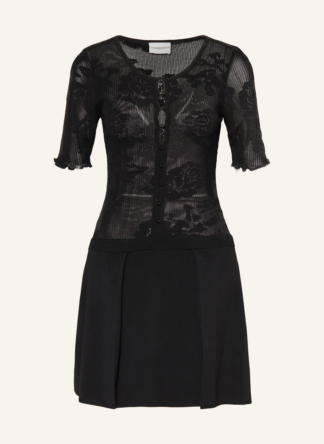 CLAUDIE PIERLOT Strickkleid: SCHWARZ