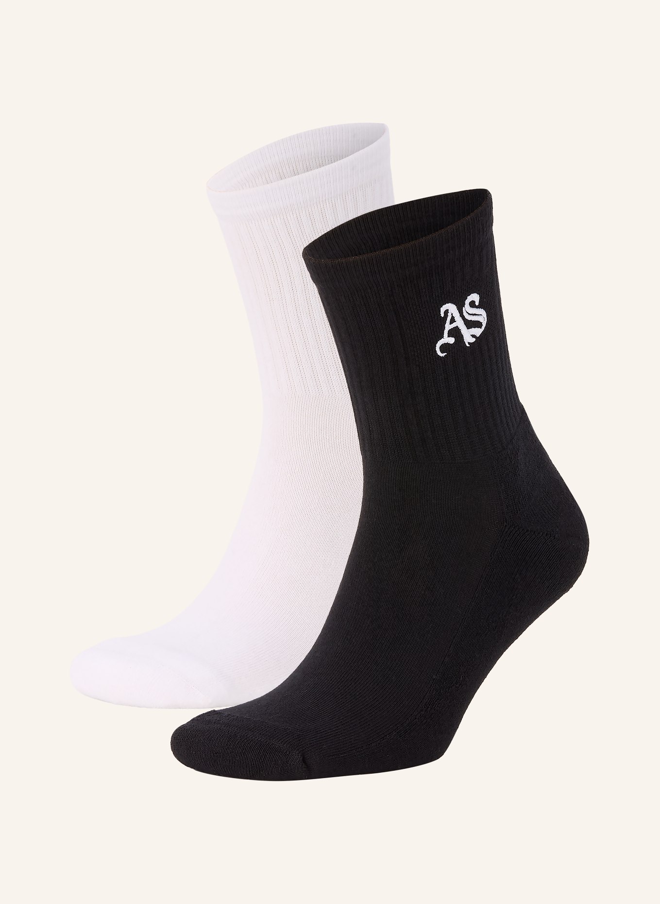 ALLSAINTS 2-pack socks JOSS GOTHIC: BLACK / WHITE