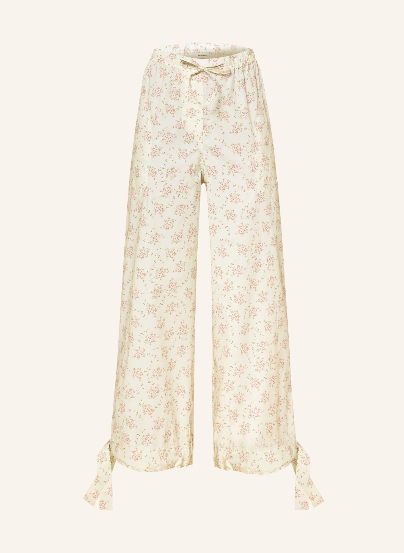 SANDRO Hose: HELLGRÜN / ROSA