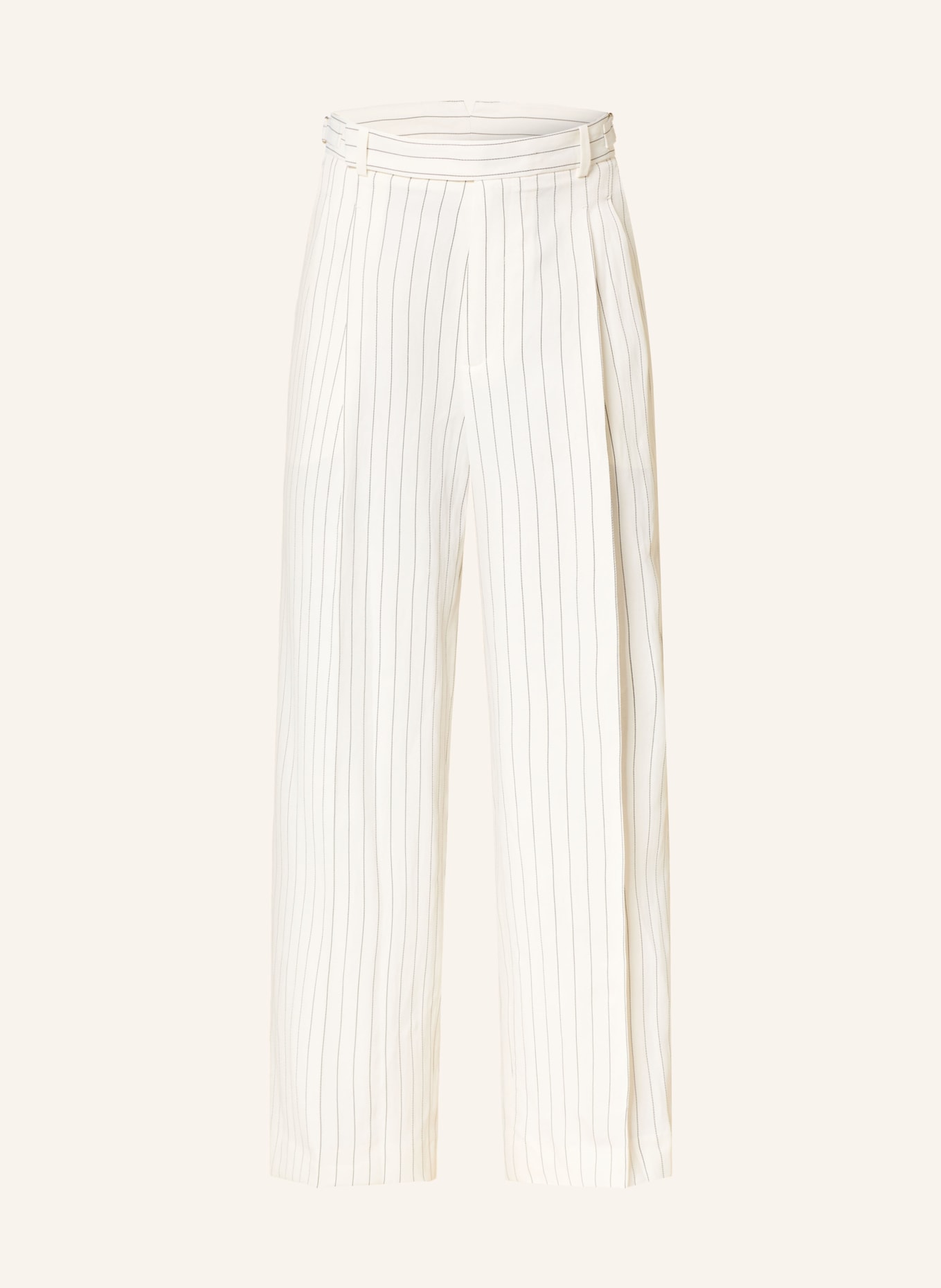 SANDRO Marlenehose: ECRU / DUNKELGRAU