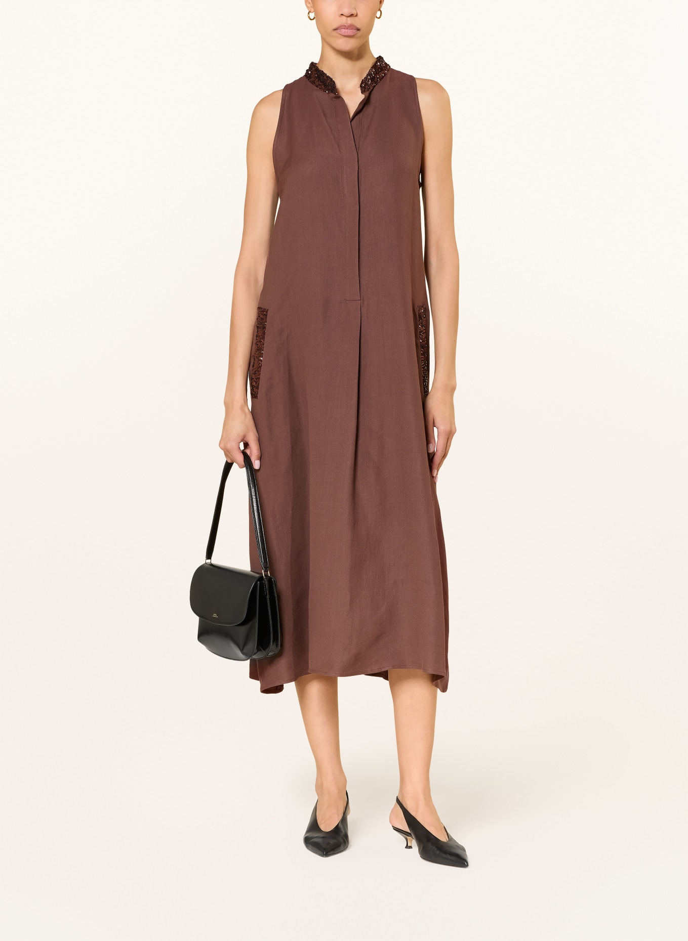 ANTONELLI firenze Sequin dress: BROWN