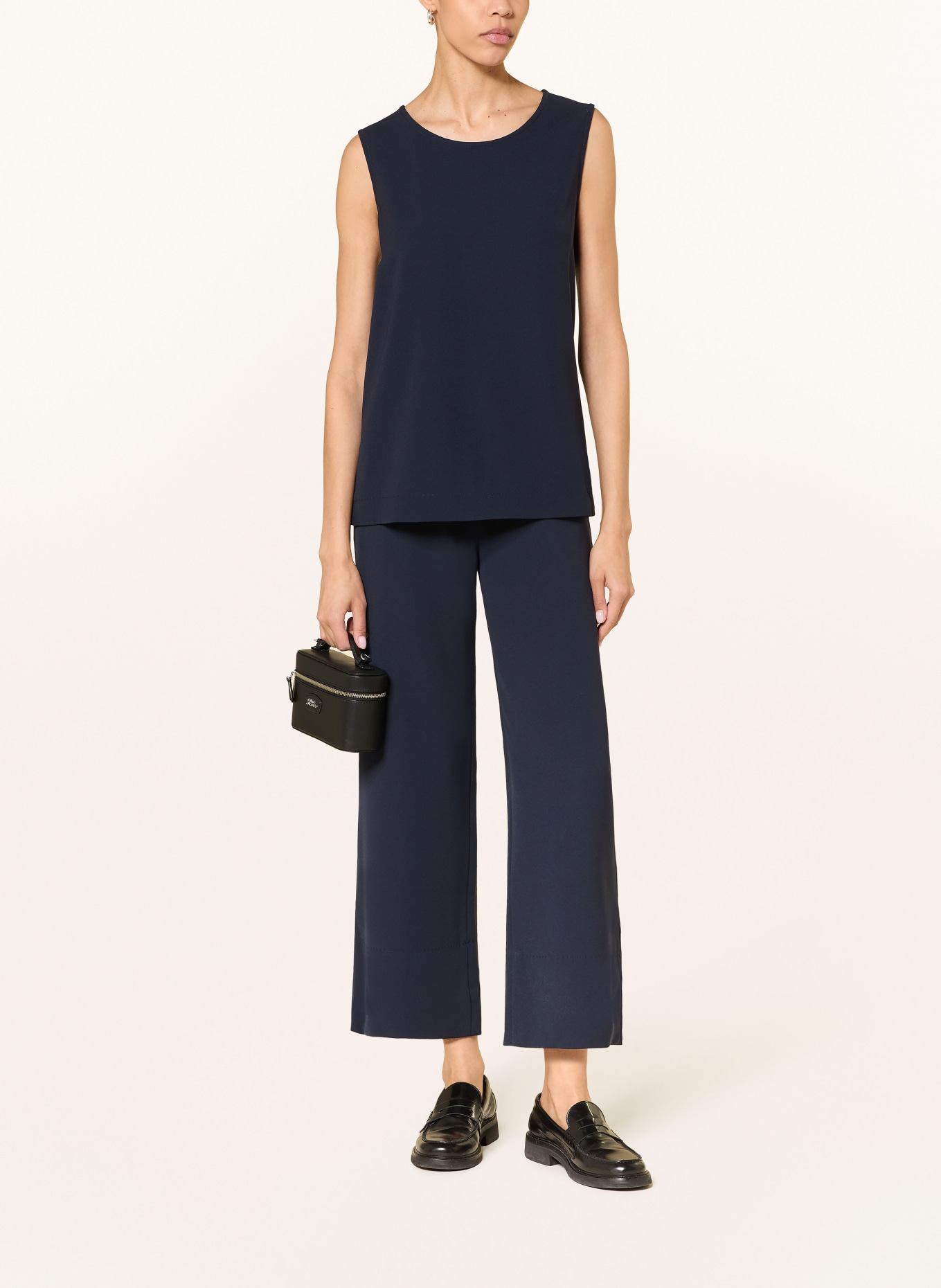 ANTONELLI firenze Spodnie typu culotte SINAPE: GRANATOWY