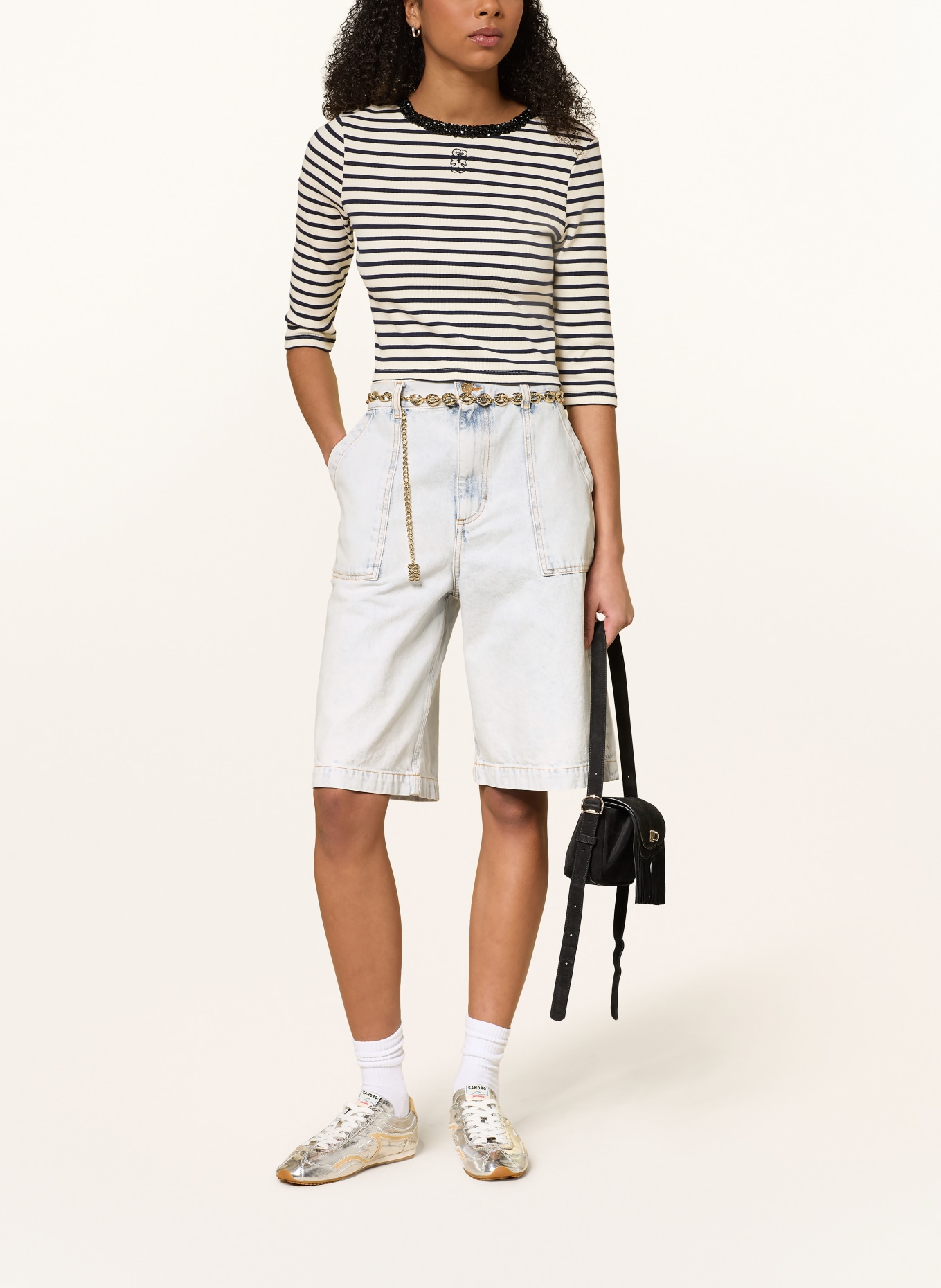 SANDRO Jeans-Bermudas: J002 LIGHT BLUE JEAN