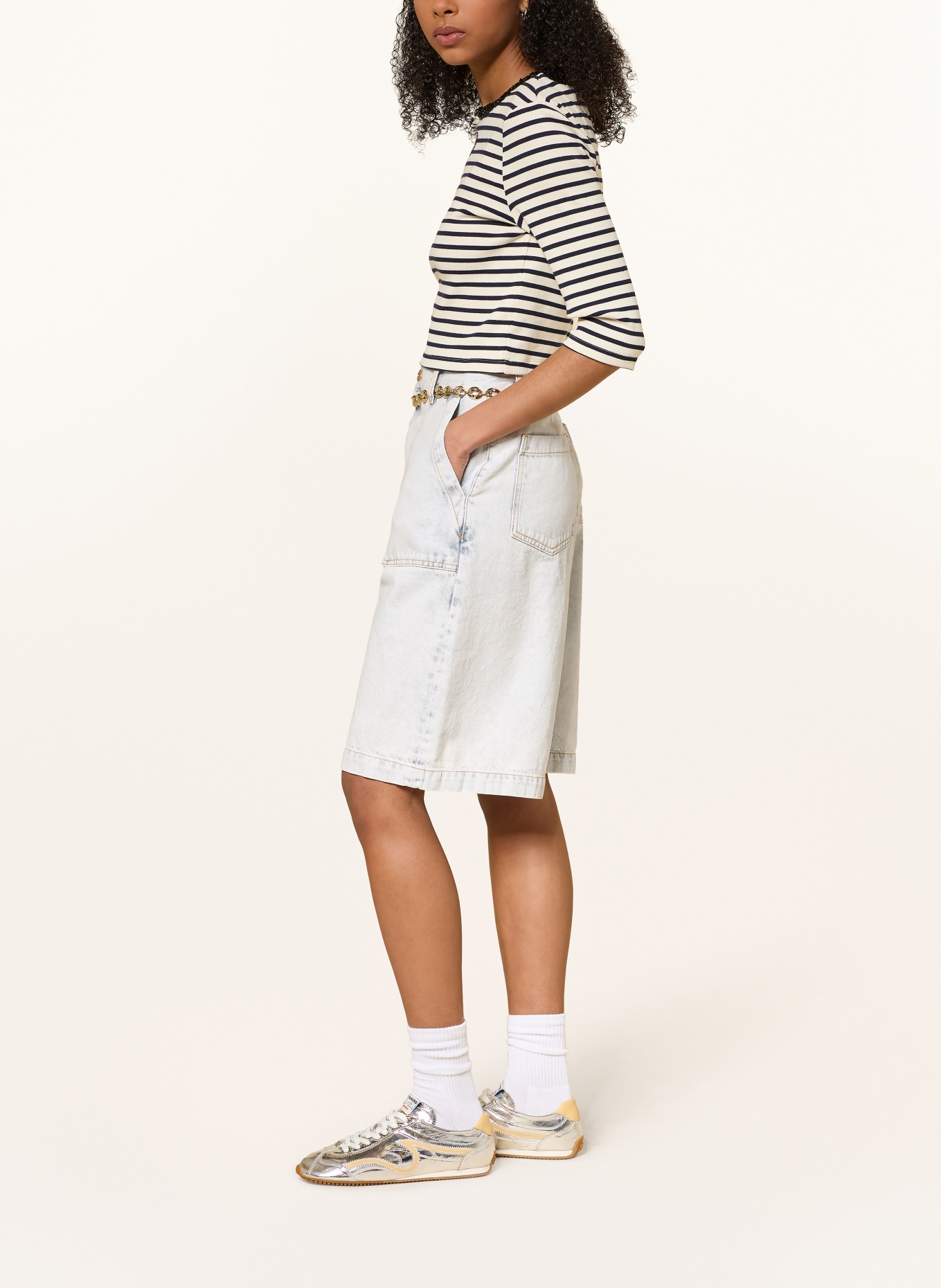 SANDRO Jeans-Bermudas: J002 LIGHT BLUE JEAN