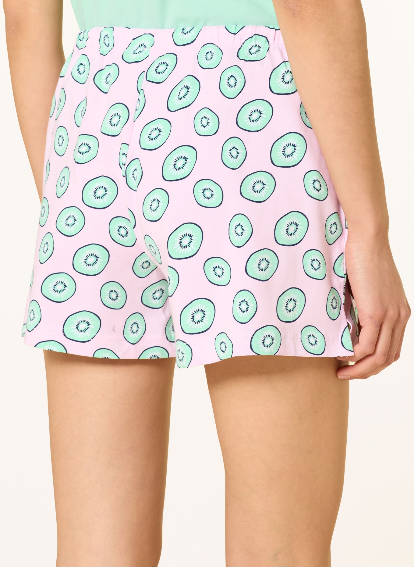 mey FLASHY FRUITS sleep shorts: PINK / MINT / WHITE