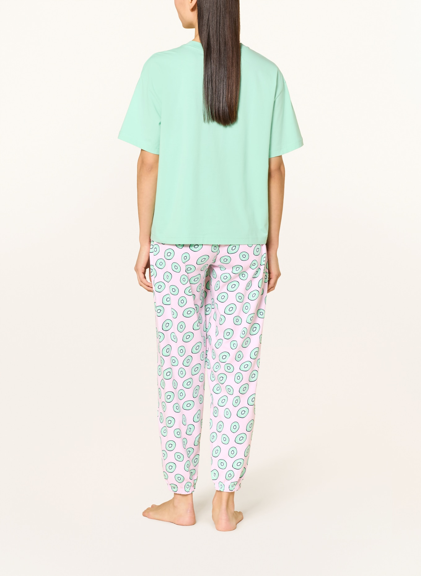mey FLASHY FRUITS pajama pants: PINK / MINT / WHITE