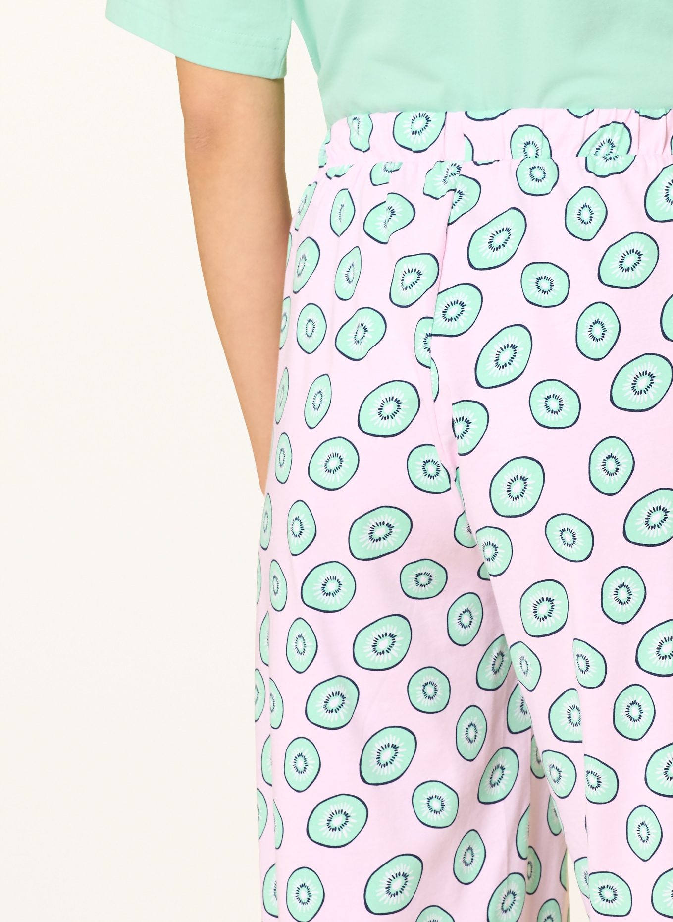 mey FLASHY FRUITS pajama pants: PINK / MINT / WHITE