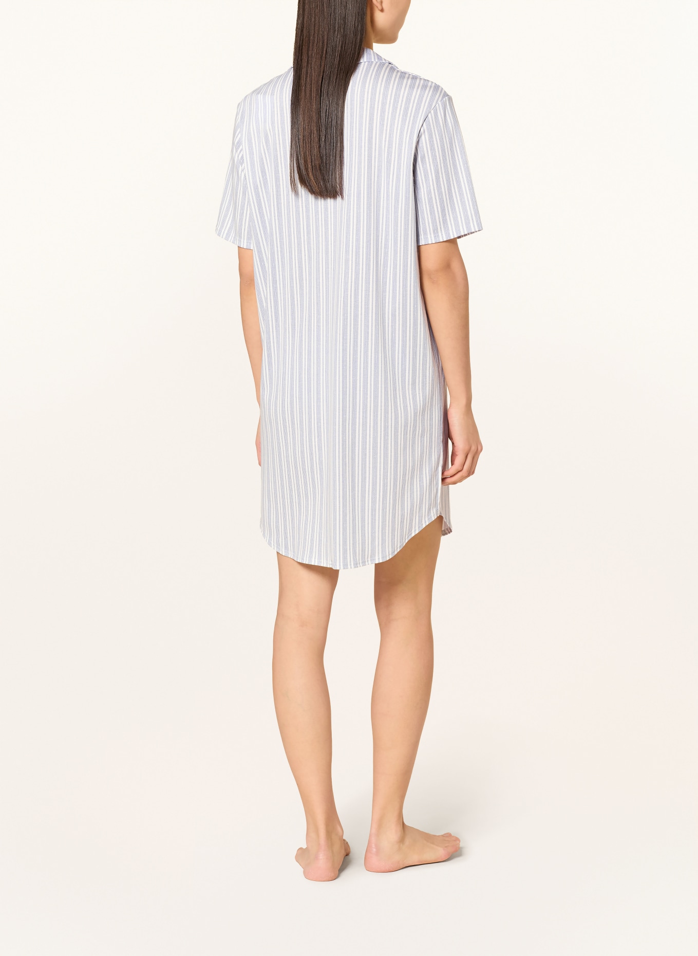 CALIDA Koszulka nocna STRIPED DREAMS: BIAŁY / NIEBIESKI