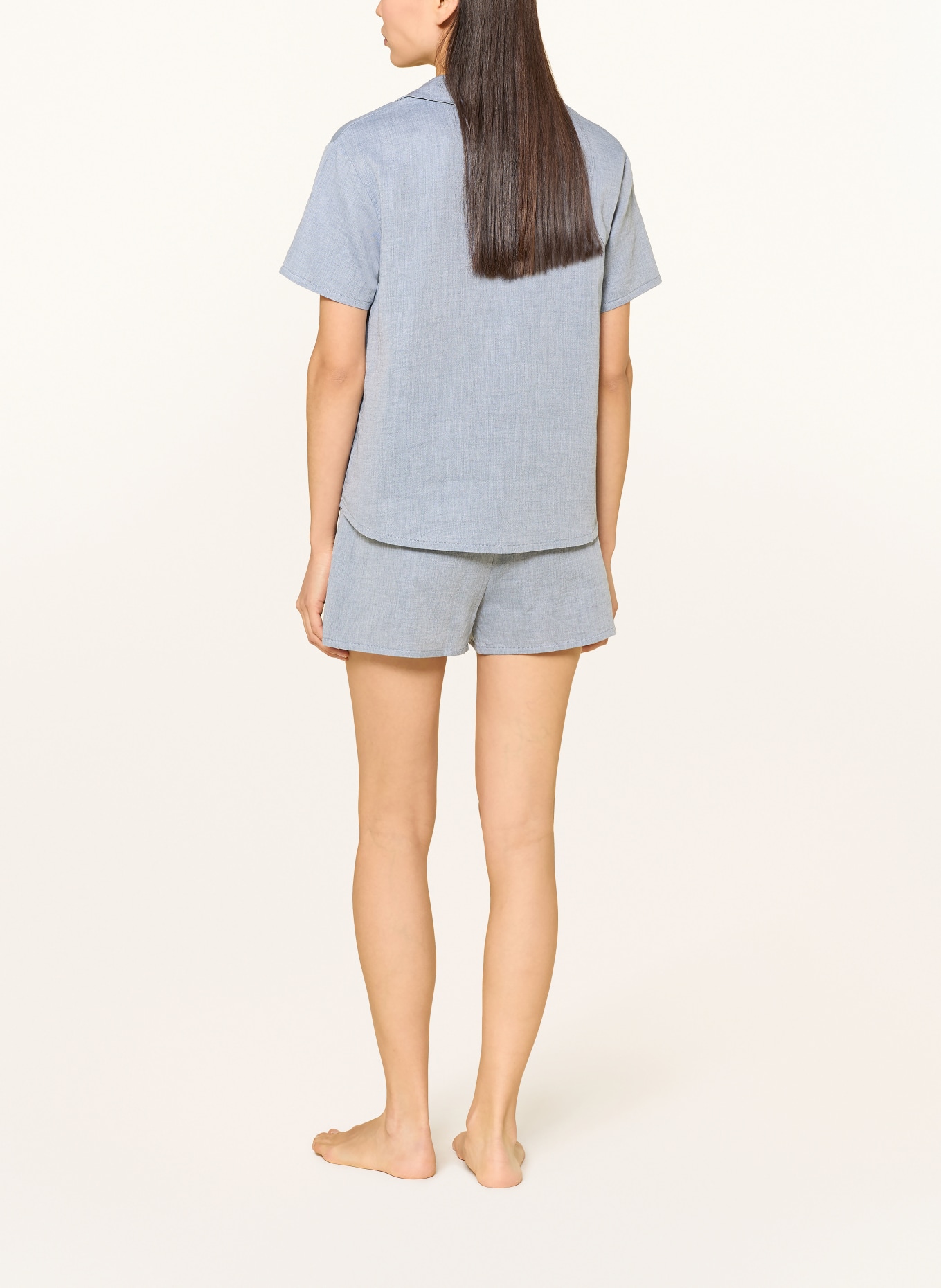 CALIDA Schlafshorts FAVOURITES TILES: BLAUGRAU