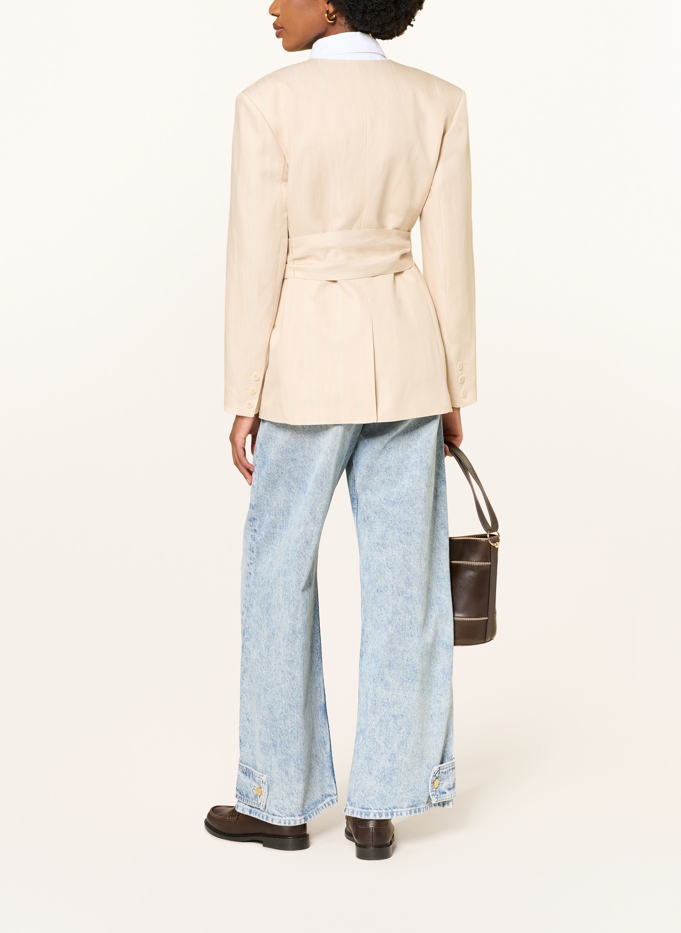 CLAUDIE PIERLOT Blazer mit Leinen: BEIGE