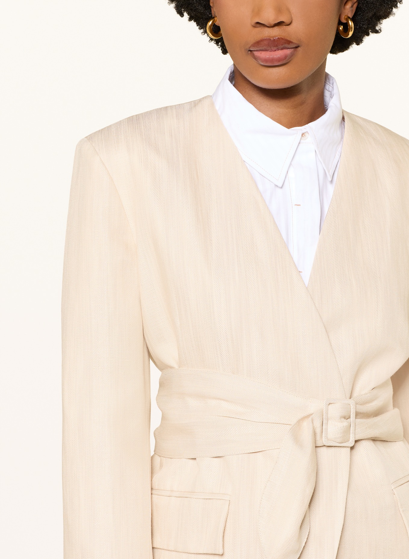CLAUDIE PIERLOT Blazer mit Leinen: BEIGE