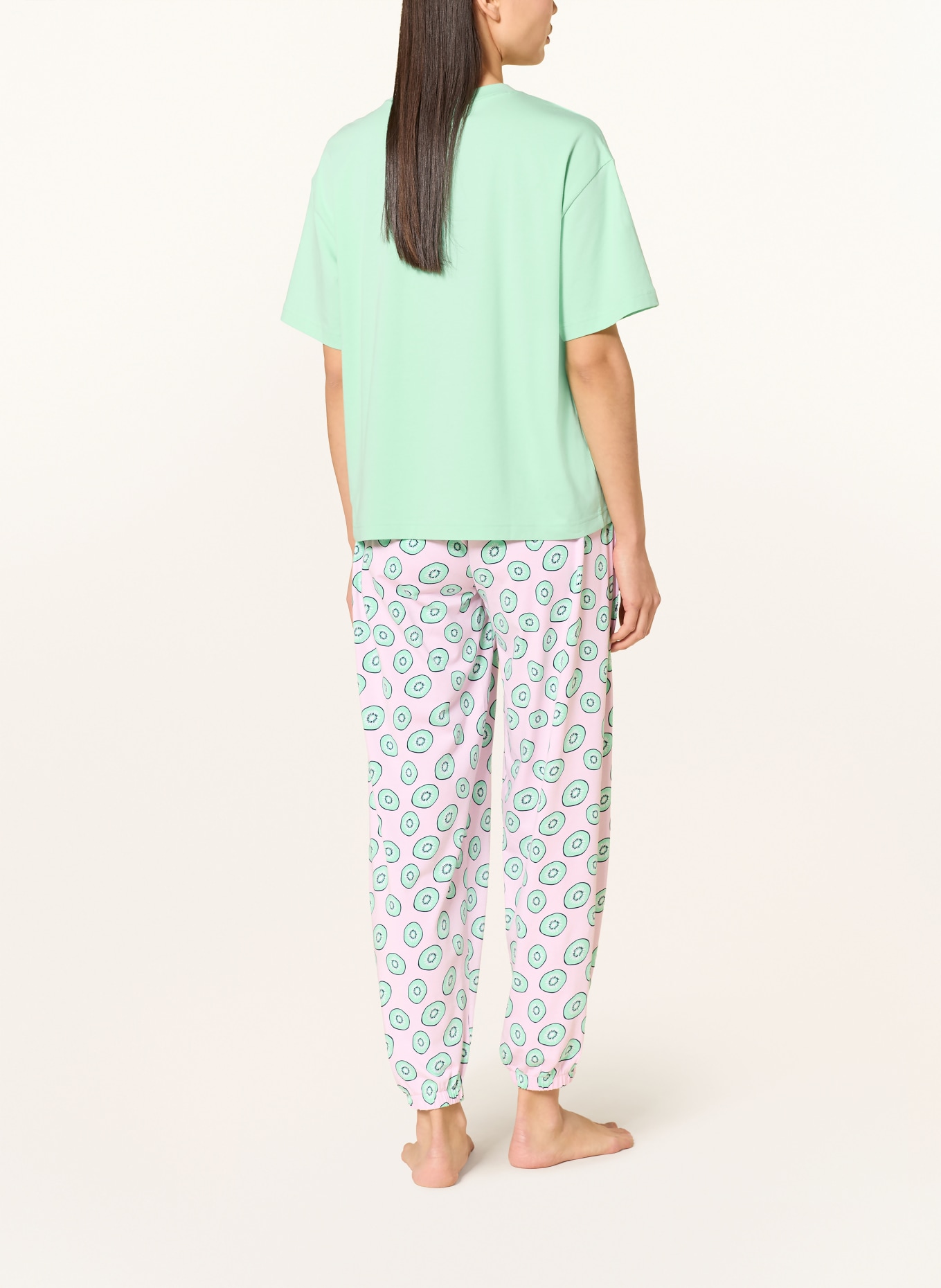 mey SOLID LOVE sleep shirt series: MINT / WHITE
