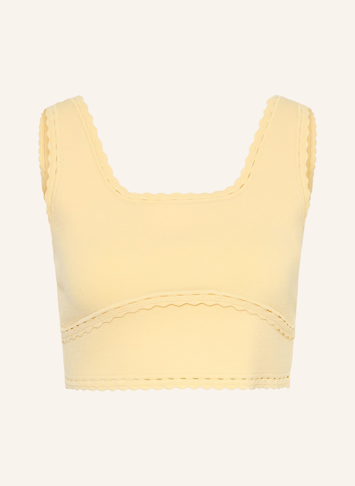 SANDRO Cropped-Stricktop: HELLGELB