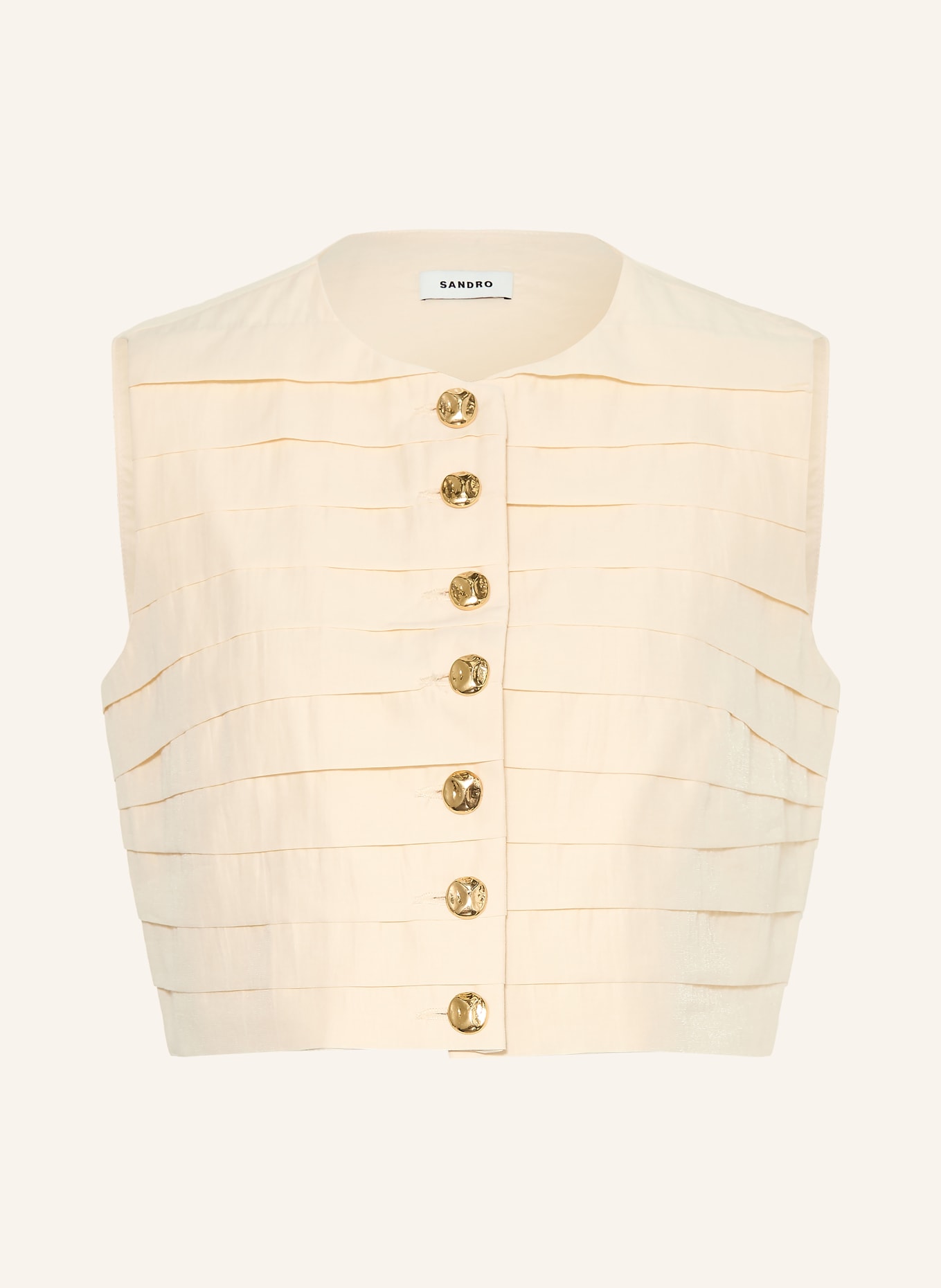 SANDRO Krótka kamizelka typu blezer: JASNOŻÓŁTY