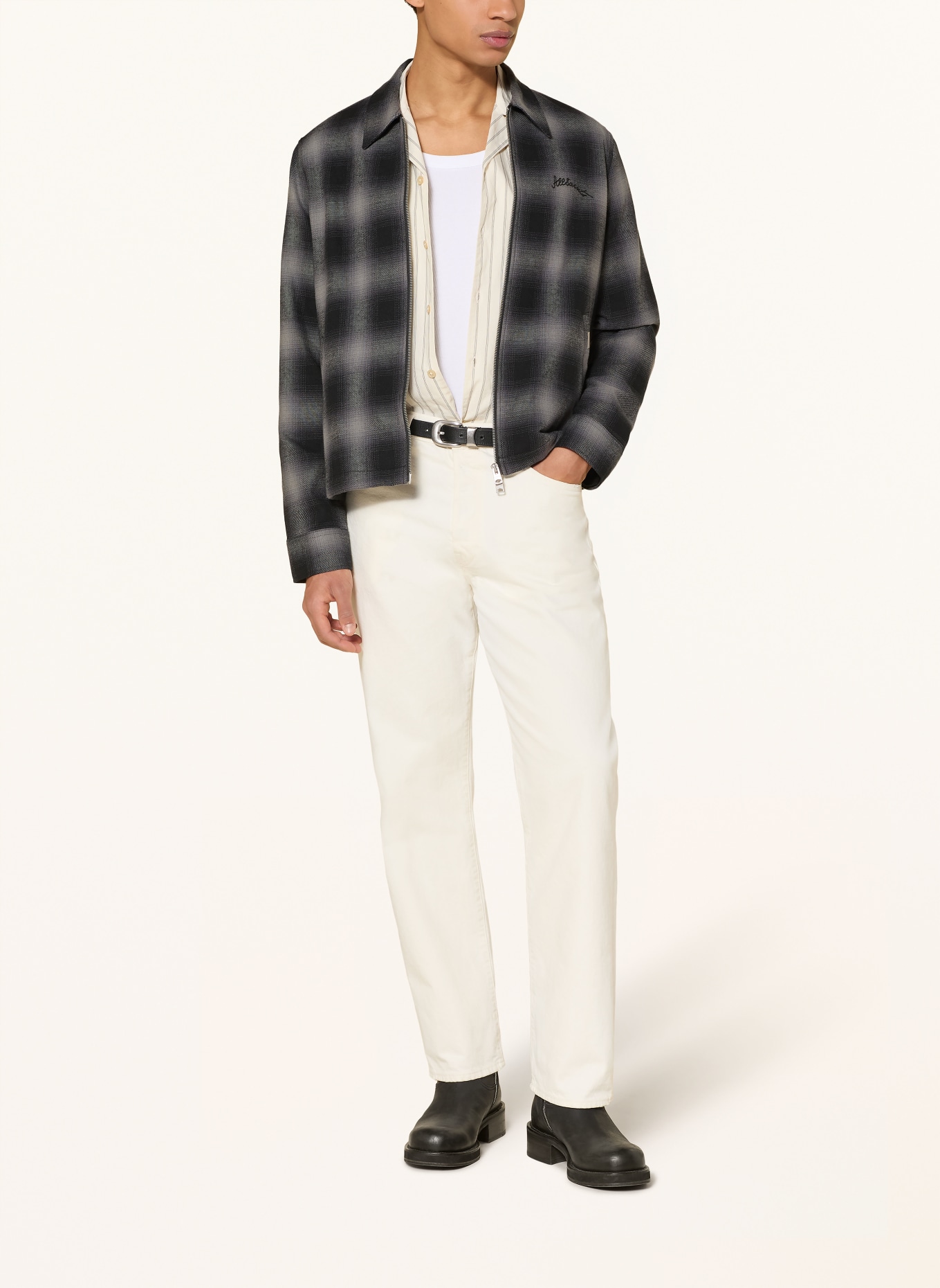 ALLSAINTS Flanell-Overjacket KAPI: DUNKELBLAU / DUNKELGRAU