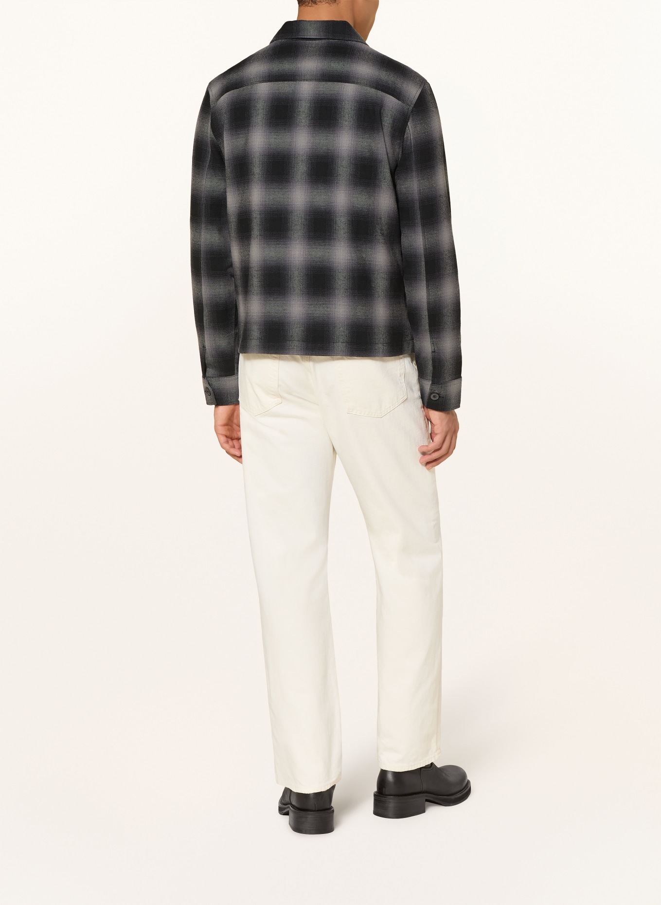 ALLSAINTS Flanell-Overjacket KAPI: DUNKELBLAU / DUNKELGRAU