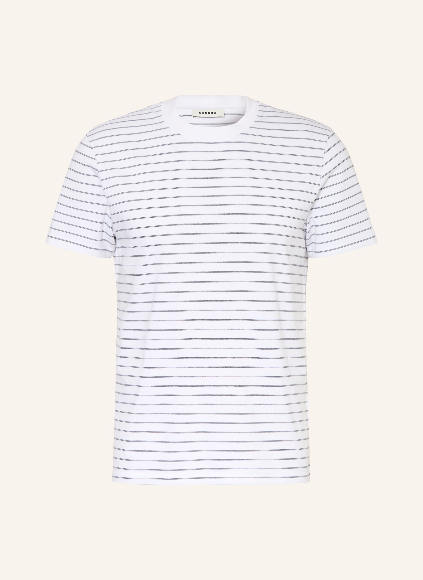 SANDRO T-Shirt: WEISS / SCHWARZ